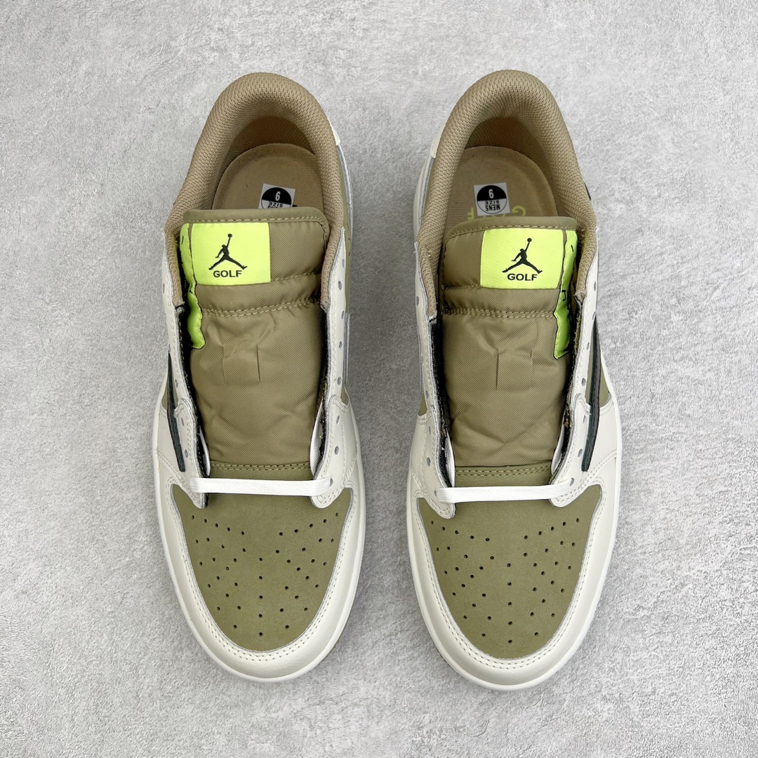 图片[2]-零售💰470 ＃PK纯原 Travis Scott x Air Jordan AJ1 Low Golf \”Olive\” TS联名倒钩6.0高尔夫低帮 橄榄绿 FZ3124-200 圈内最强倒钩系列 高端零售特供批次 产品品控稳定性领先行业 各方面均可对飙L版 良心定价不杀猪 SZ原厂全套原楦原纸板冲刀磨具开发 原厂皮料加持 原厂港宝加持定型后跟R度完美 同源原厂电绣 鬼脸飞翼针数密度立体效果一致 百分百一致原鞋 原厂拉帮工艺 针距密度一致 后跟弧度收口自然不对折 极致一眼正品既视感 进口玻璃冲刀皮料裁剪零毛边 全鞋电脑针车工艺 品控清洁度最高QC检验标准 免检产品 原厂订购鞋盒、鞋标、防尘纸、鞋撑、鞋带 追求极致的原厂味道 SIZE：36 36.5 37.5 38 38.5 39 40 40.5 41 42 42.5 43 44 44.5 45 46 47.5 编码：by4936070-运动鞋