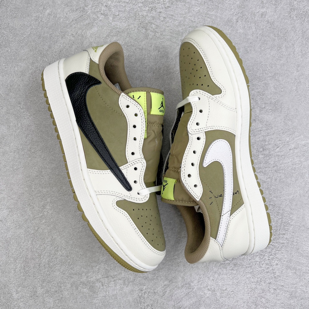 图片[3]-零售💰470 ＃PK纯原 Travis Scott x Air Jordan AJ1 Low Golf \”Olive\” TS联名倒钩6.0高尔夫低帮 橄榄绿 FZ3124-200 圈内最强倒钩系列 高端零售特供批次 产品品控稳定性领先行业 各方面均可对飙L版 良心定价不杀猪 SZ原厂全套原楦原纸板冲刀磨具开发 原厂皮料加持 原厂港宝加持定型后跟R度完美 同源原厂电绣 鬼脸飞翼针数密度立体效果一致 百分百一致原鞋 原厂拉帮工艺 针距密度一致 后跟弧度收口自然不对折 极致一眼正品既视感 进口玻璃冲刀皮料裁剪零毛边 全鞋电脑针车工艺 品控清洁度最高QC检验标准 免检产品 原厂订购鞋盒、鞋标、防尘纸、鞋撑、鞋带 追求极致的原厂味道 SIZE：36 36.5 37.5 38 38.5 39 40 40.5 41 42 42.5 43 44 44.5 45 46 47.5 编码：by4936070-运动鞋