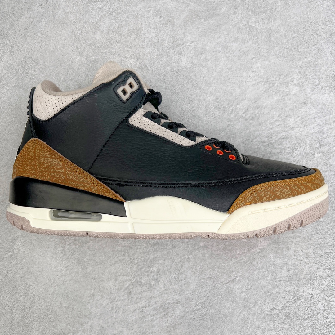 💰130 ＃PB版 福利特价‼Air Jordan AJ3 Retro 黑棕 CT8532-008 市场中端王者 全套原纸板楦头开发 原厂大底磨具加持立体防滑纹理 原装可视Air Sole气垫 原汁原味最完美的三代版型 唯一正确鞋头趴度弧度高度鞋身腰线 此版本只针对中端市场 皮料材质有所更替 其他数据细节工艺流程均保持一致 绝不口嗨 细节品控鞋型随意秒杀市面3XX 4XX 原厂TPU后跟饰片 正确内里反口里网布 皮料菱角分明不变形无多余毛边 正确手工大底描漆拉丝 市场唯一原厂鞋扣模具 原厂织唛标 原厂飞人电绣工艺 尾指中部跳三针 独家绑鞋带手法 印刷中底布 四线拉帮 米色美纹纸贴合固定 进口港宝加持 后跟自然饱满 全鞋荧光划线卡点 追求极致完美 每一双都是工艺品 多重QC质检 超越公司货的品控标准 实实在在的免检产品 尺码：40 40.5 41 42 42.5 43 44 44.5 45 45.5 46 47.5 编码：by2936000-运动鞋