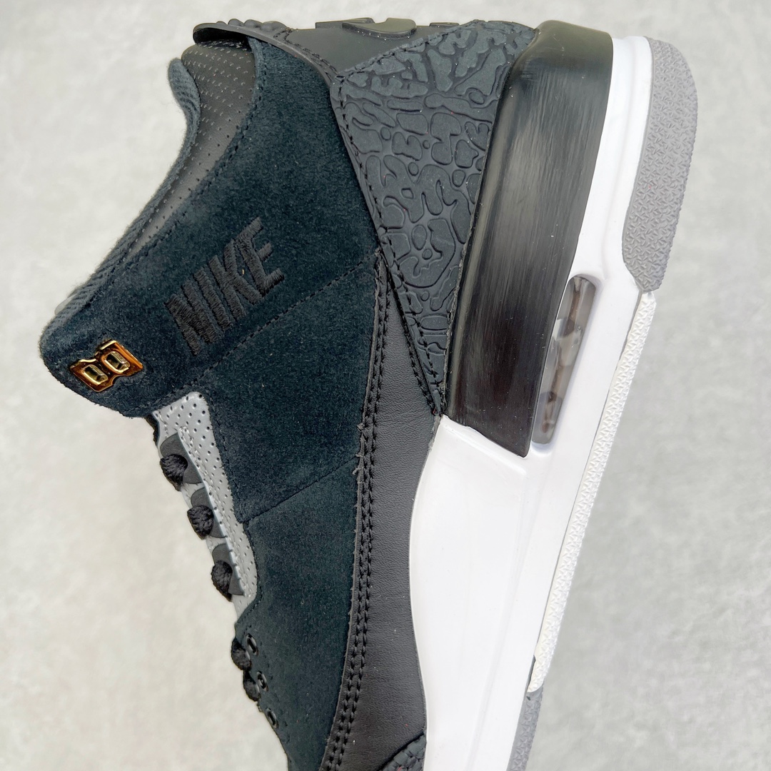 图片[7]-＃PB福利特价 Air Jordan AJ3 Retro 市场中端王者 全套原纸板楦头开发 原厂大底磨具加持立体防滑纹理 原装可视Air Sole气垫 原汁原味最完美的三代版型 唯一正确鞋头趴度弧度高度鞋身腰线 此版本只针对中端市场 皮料材质有所更替 其他数据细节工艺流程均保持一致 绝不口嗨 细节品控鞋型随意秒杀市面3XX 4XX 原厂TPU后跟饰片 正确内里反口里网布 皮料菱角分明不变形无多余毛边 正确手工大底描漆拉丝 市场唯一原厂鞋扣模具 原厂织唛标 原厂飞人电绣工艺 尾指中部跳三针 独家绑鞋带手法 印刷中底布 四线拉帮 米色美纹纸贴合固定 进口港宝加持 后跟自然饱满 全鞋荧光划线卡点 追求极致完美 每一双都是工艺品 多重QC质检 超越公司货的品控标准 实实在在的免检产品 尺码：40 40.5 41 42 42.5 43 44 44.5 45 45.5 46 47.5-选品中心