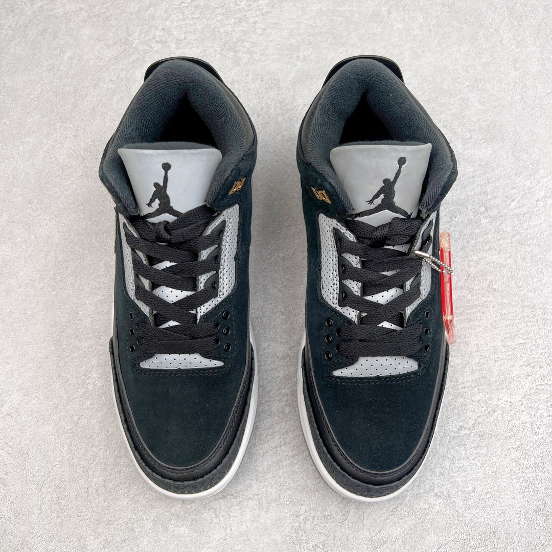 图片[2]-＃PB福利特价 Air Jordan AJ3 Retro 市场中端王者 全套原纸板楦头开发 原厂大底磨具加持立体防滑纹理 原装可视Air Sole气垫 原汁原味最完美的三代版型 唯一正确鞋头趴度弧度高度鞋身腰线 此版本只针对中端市场 皮料材质有所更替 其他数据细节工艺流程均保持一致 绝不口嗨 细节品控鞋型随意秒杀市面3XX 4XX 原厂TPU后跟饰片 正确内里反口里网布 皮料菱角分明不变形无多余毛边 正确手工大底描漆拉丝 市场唯一原厂鞋扣模具 原厂织唛标 原厂飞人电绣工艺 尾指中部跳三针 独家绑鞋带手法 印刷中底布 四线拉帮 米色美纹纸贴合固定 进口港宝加持 后跟自然饱满 全鞋荧光划线卡点 追求极致完美 每一双都是工艺品 多重QC质检 超越公司货的品控标准 实实在在的免检产品 尺码：40 40.5 41 42 42.5 43 44 44.5 45 45.5 46 47.5-选品中心
