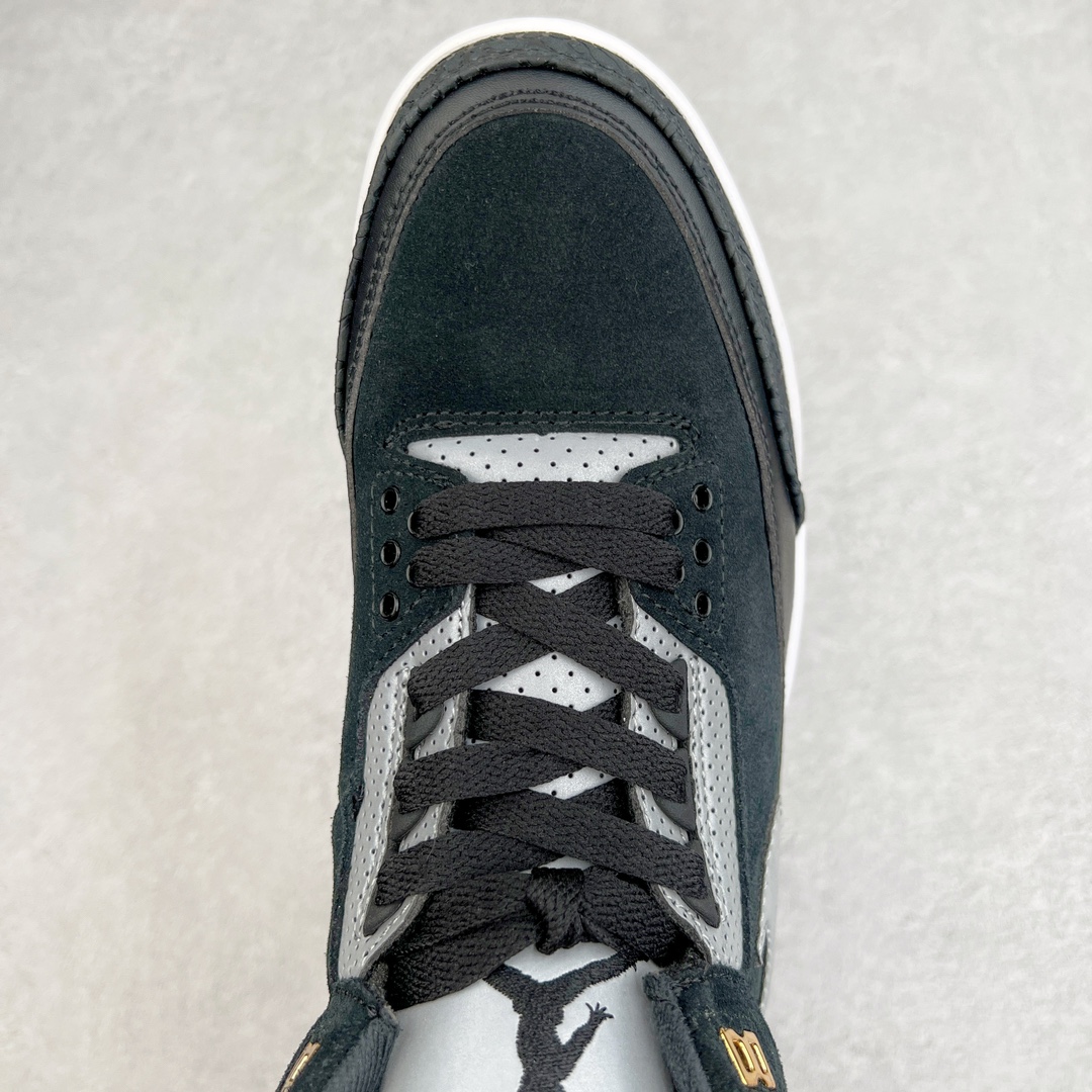 图片[4]-＃PB福利特价 Air Jordan AJ3 Retro 市场中端王者 全套原纸板楦头开发 原厂大底磨具加持立体防滑纹理 原装可视Air Sole气垫 原汁原味最完美的三代版型 唯一正确鞋头趴度弧度高度鞋身腰线 此版本只针对中端市场 皮料材质有所更替 其他数据细节工艺流程均保持一致 绝不口嗨 细节品控鞋型随意秒杀市面3XX 4XX 原厂TPU后跟饰片 正确内里反口里网布 皮料菱角分明不变形无多余毛边 正确手工大底描漆拉丝 市场唯一原厂鞋扣模具 原厂织唛标 原厂飞人电绣工艺 尾指中部跳三针 独家绑鞋带手法 印刷中底布 四线拉帮 米色美纹纸贴合固定 进口港宝加持 后跟自然饱满 全鞋荧光划线卡点 追求极致完美 每一双都是工艺品 多重QC质检 超越公司货的品控标准 实实在在的免检产品 尺码：40 40.5 41 42 42.5 43 44 44.5 45 45.5 46 47.5-选品中心