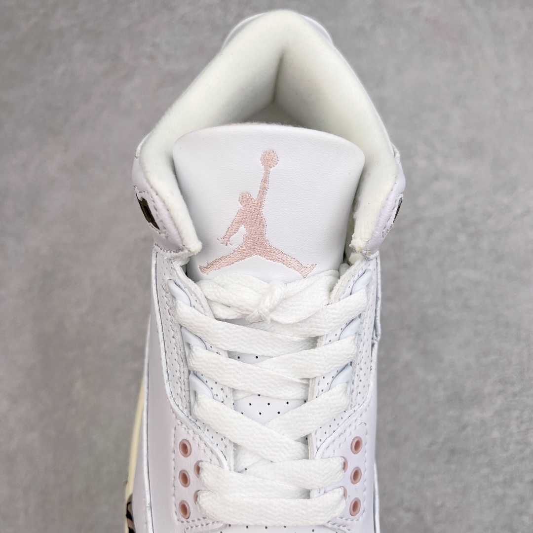 图片[5]-＃PB福利特价 Air Jordan AJ3 Retro 市场中端王者 全套原纸板楦头开发 原厂大底磨具加持立体防滑纹理 原装可视Air Sole气垫 原汁原味最完美的三代版型 唯一正确鞋头趴度弧度高度鞋身腰线 此版本只针对中端市场 皮料材质有所更替 其他数据细节工艺流程均保持一致 绝不口嗨 细节品控鞋型随意秒杀市面3XX 4XX 原厂TPU后跟饰片 正确内里反口里网布 皮料菱角分明不变形无多余毛边 正确手工大底描漆拉丝 市场唯一原厂鞋扣模具 原厂织唛标 原厂飞人电绣工艺 尾指中部跳三针 独家绑鞋带手法 印刷中底布 四线拉帮 米色美纹纸贴合固定 进口港宝加持 后跟自然饱满 全鞋荧光划线卡点 追求极致完美 每一双都是工艺品 多重QC质检 超越公司货的品控标准 实实在在的免检产品 尺码：40 40.5 41 42 42.5 43 44 44.5 45 45.5 46 47.5-选品中心