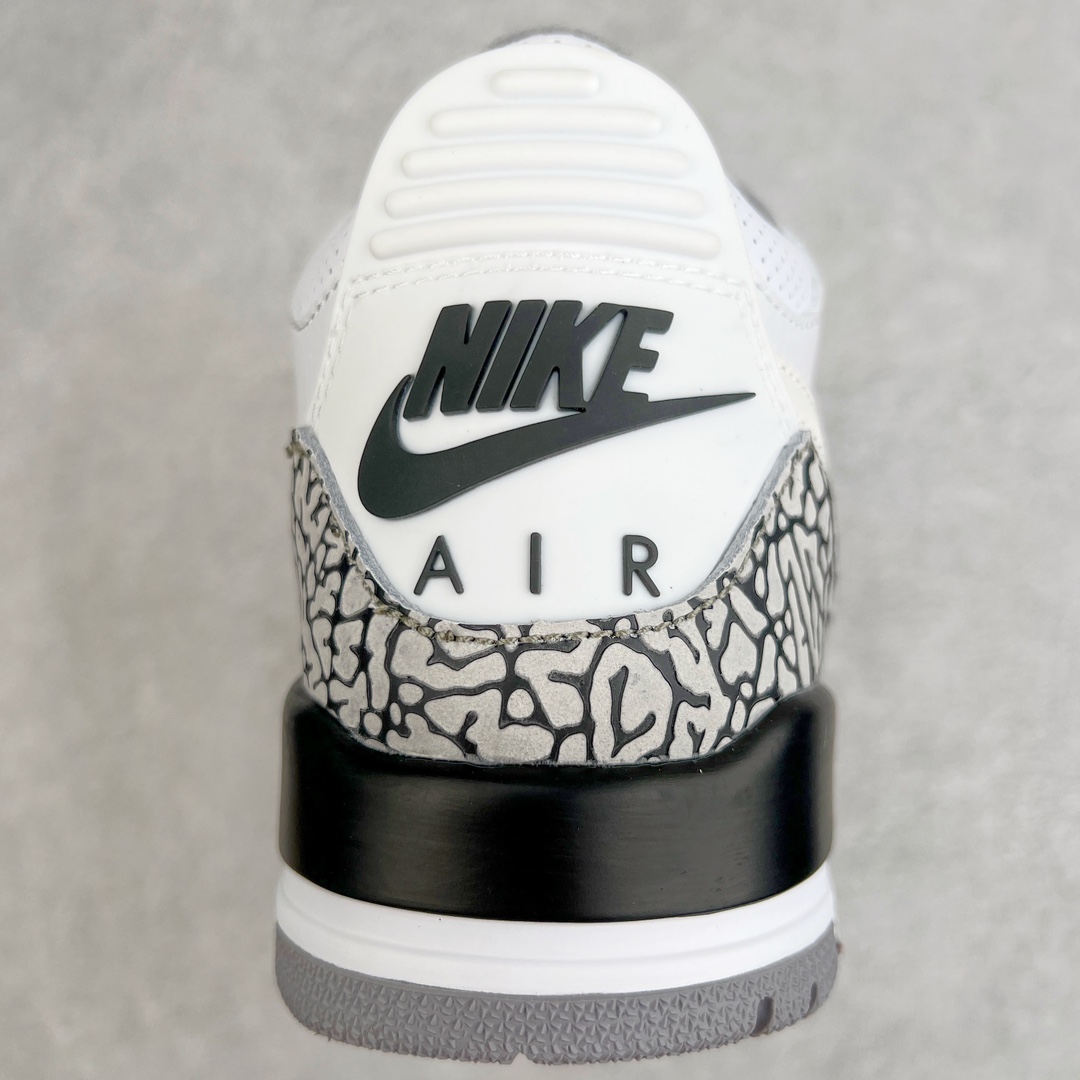 图片[8]-＃PB福利特价 Air Jordan AJ3 Retro 市场中端王者 全套原纸板楦头开发 原厂大底磨具加持立体防滑纹理 原装可视Air Sole气垫 原汁原味最完美的三代版型 唯一正确鞋头趴度弧度高度鞋身腰线 此版本只针对中端市场 皮料材质有所更替 其他数据细节工艺流程均保持一致 绝不口嗨 细节品控鞋型随意秒杀市面3XX 4XX 原厂TPU后跟饰片 正确内里反口里网布 皮料菱角分明不变形无多余毛边 正确手工大底描漆拉丝 市场唯一原厂鞋扣模具 原厂织唛标 原厂飞人电绣工艺 尾指中部跳三针 独家绑鞋带手法 印刷中底布 四线拉帮 米色美纹纸贴合固定 进口港宝加持 后跟自然饱满 全鞋荧光划线卡点 追求极致完美 每一双都是工艺品 多重QC质检 超越公司货的品控标准 实实在在的免检产品 尺码：40 40.5 41 42 42.5 43 44 44.5 45 45.5 46 47.5-选品中心