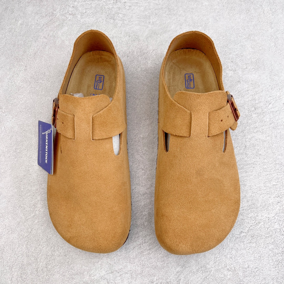 图片[2]-＃DG纯原福利 Birkenstock London 系列勃肯皮革绒面双扣时尚休闲平底鞋 牛皮绒面革质地柔软 搭配可调节鞋扣提升穿着舒适度 人体工学设计分散脚部压力 保护脚踝 软木乳胶鞋床具有一定的收缩性 长时间穿着后能贴合脚型 EVA鞋底回弹性和抗张性力高 具有良好的防震、缓冲性 四季皆宜 柔软的鞋床采用额外的泡沫缓冲层 提供额外的舒适感和全天支撑 全网独家首发 源于德国的严谨工艺 牛巴戎面 中层松木 EVA 三层组合大底 优质牛皮面料五金扣 出口订单 尺码：38 39 40-选品中心