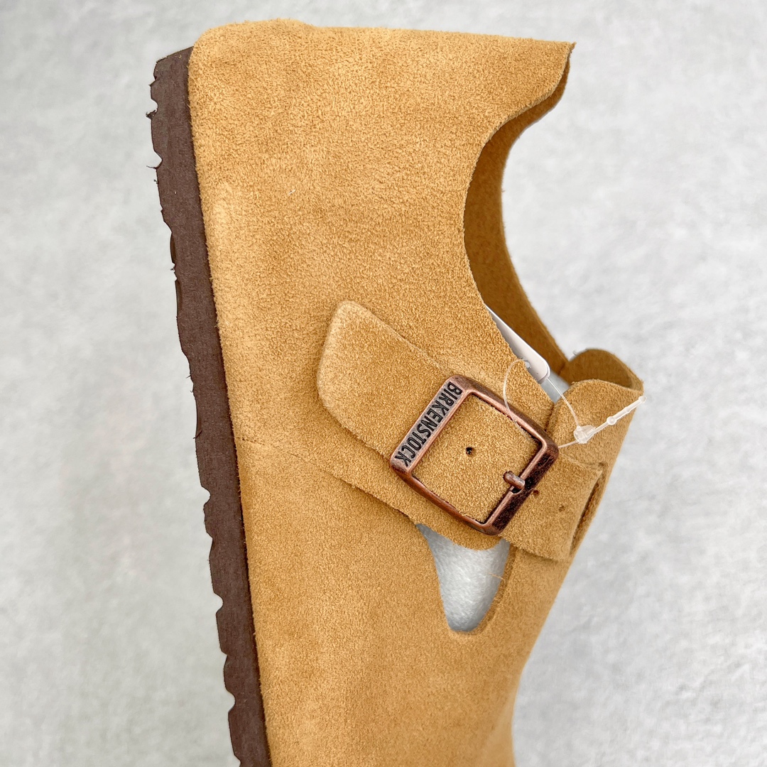 图片[6]-＃DG纯原福利 Birkenstock London 系列勃肯皮革绒面双扣时尚休闲平底鞋 牛皮绒面革质地柔软 搭配可调节鞋扣提升穿着舒适度 人体工学设计分散脚部压力 保护脚踝 软木乳胶鞋床具有一定的收缩性 长时间穿着后能贴合脚型 EVA鞋底回弹性和抗张性力高 具有良好的防震、缓冲性 四季皆宜 柔软的鞋床采用额外的泡沫缓冲层 提供额外的舒适感和全天支撑 全网独家首发 源于德国的严谨工艺 牛巴戎面 中层松木 EVA 三层组合大底 优质牛皮面料五金扣 出口订单 尺码：38 39 40-选品中心