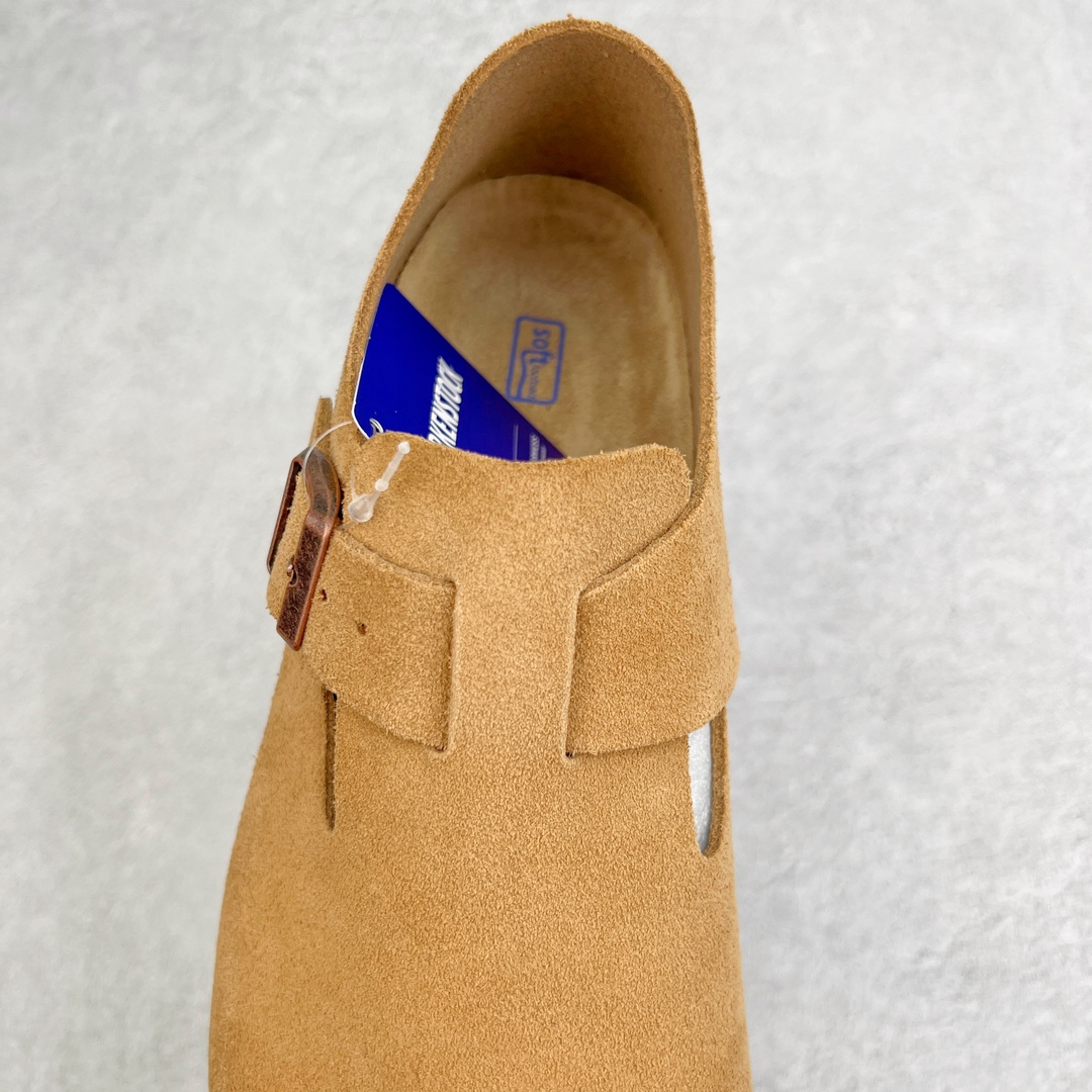 图片[5]-＃DG纯原福利 Birkenstock London 系列勃肯皮革绒面双扣时尚休闲平底鞋 牛皮绒面革质地柔软 搭配可调节鞋扣提升穿着舒适度 人体工学设计分散脚部压力 保护脚踝 软木乳胶鞋床具有一定的收缩性 长时间穿着后能贴合脚型 EVA鞋底回弹性和抗张性力高 具有良好的防震、缓冲性 四季皆宜 柔软的鞋床采用额外的泡沫缓冲层 提供额外的舒适感和全天支撑 全网独家首发 源于德国的严谨工艺 牛巴戎面 中层松木 EVA 三层组合大底 优质牛皮面料五金扣 出口订单 尺码：38 39 40-选品中心