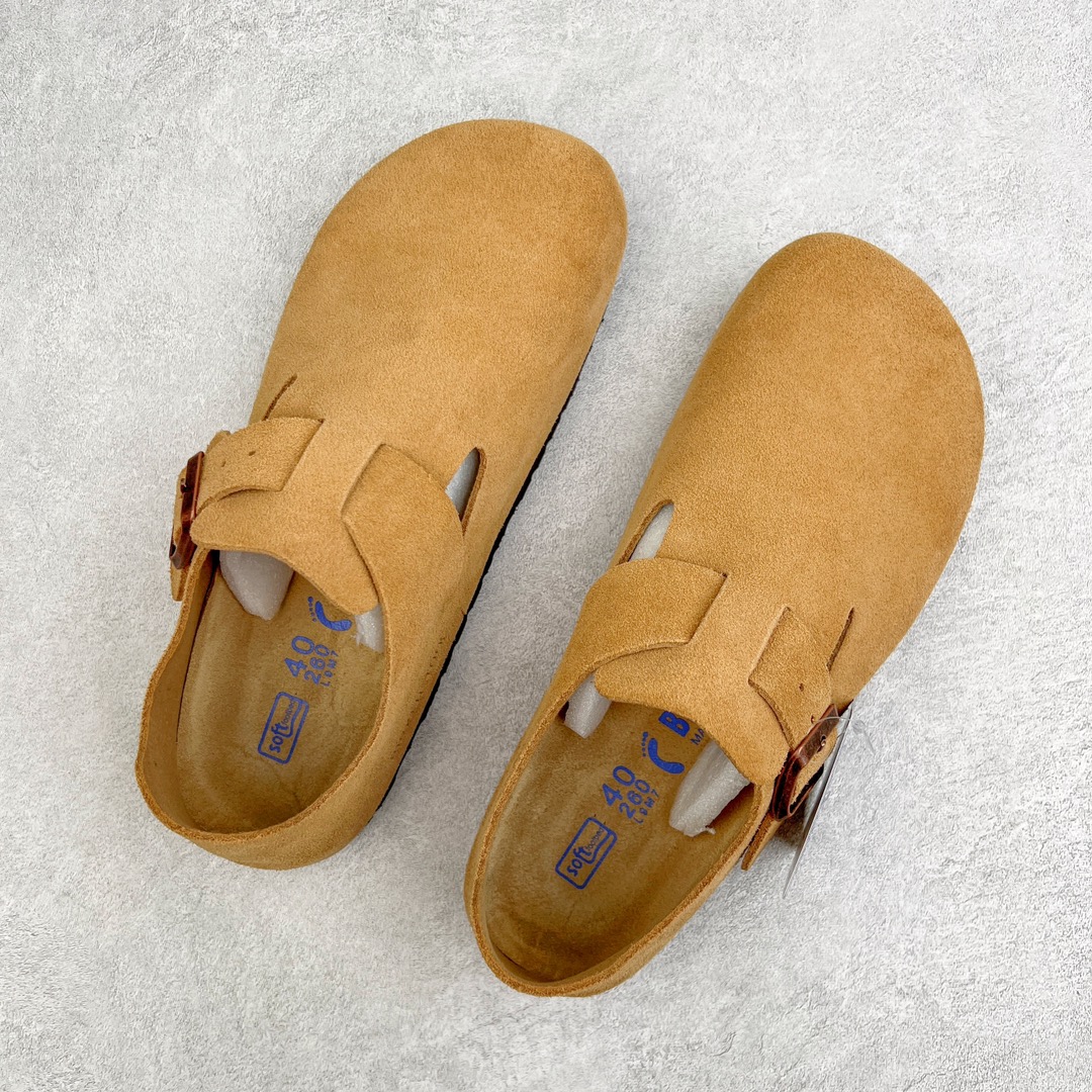 图片[3]-＃DG纯原福利 Birkenstock London 系列勃肯皮革绒面双扣时尚休闲平底鞋 牛皮绒面革质地柔软 搭配可调节鞋扣提升穿着舒适度 人体工学设计分散脚部压力 保护脚踝 软木乳胶鞋床具有一定的收缩性 长时间穿着后能贴合脚型 EVA鞋底回弹性和抗张性力高 具有良好的防震、缓冲性 四季皆宜 柔软的鞋床采用额外的泡沫缓冲层 提供额外的舒适感和全天支撑 全网独家首发 源于德国的严谨工艺 牛巴戎面 中层松木 EVA 三层组合大底 优质牛皮面料五金扣 出口订单 尺码：38 39 40-选品中心