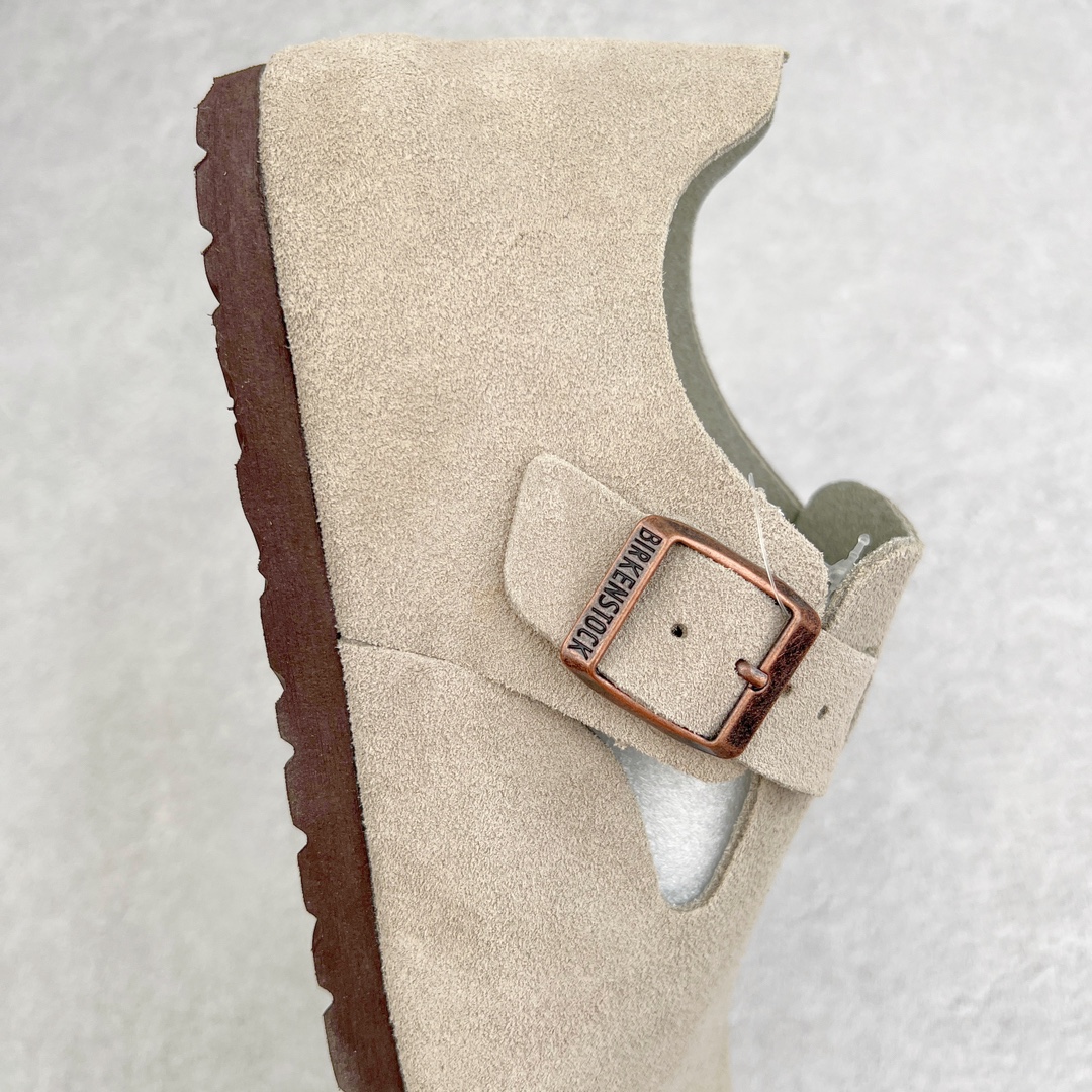 图片[6]-＃DG纯原福利 Birkenstock London 系列勃肯皮革绒面双扣时尚休闲平底鞋 牛皮绒面革质地柔软 搭配可调节鞋扣提升穿着舒适度 人体工学设计分散脚部压力 保护脚踝 软木乳胶鞋床具有一定的收缩性 长时间穿着后能贴合脚型 EVA鞋底回弹性和抗张性力高 具有良好的防震、缓冲性 四季皆宜 柔软的鞋床采用额外的泡沫缓冲层 提供额外的舒适感和全天支撑 全网独家首发 源于德国的严谨工艺 牛巴戎面 中层松木 EVA 三层组合大底 优质牛皮面料五金扣 出口订单 尺码：36 37 39 40-选品中心