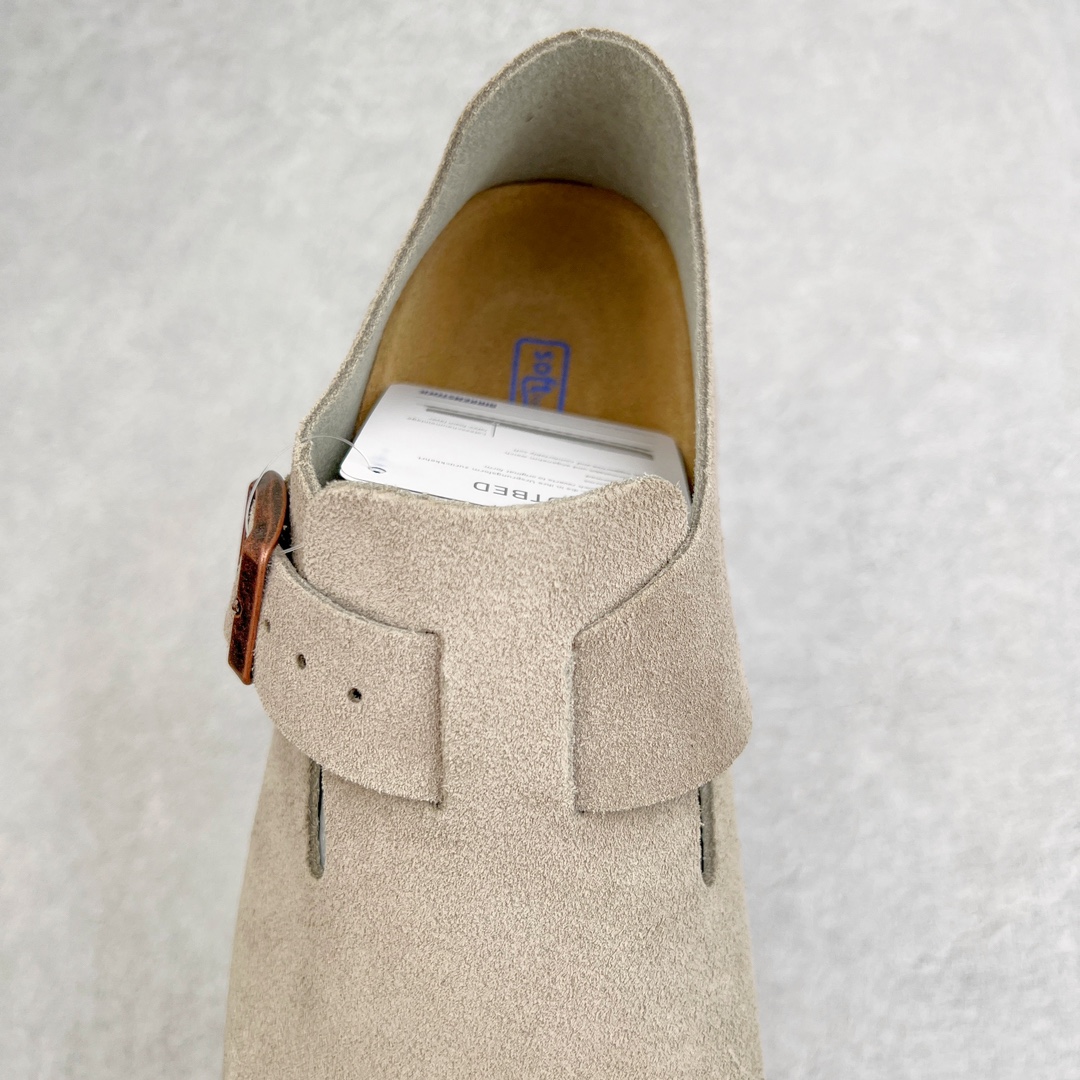 图片[5]-＃DG纯原福利 Birkenstock London 系列勃肯皮革绒面双扣时尚休闲平底鞋 牛皮绒面革质地柔软 搭配可调节鞋扣提升穿着舒适度 人体工学设计分散脚部压力 保护脚踝 软木乳胶鞋床具有一定的收缩性 长时间穿着后能贴合脚型 EVA鞋底回弹性和抗张性力高 具有良好的防震、缓冲性 四季皆宜 柔软的鞋床采用额外的泡沫缓冲层 提供额外的舒适感和全天支撑 全网独家首发 源于德国的严谨工艺 牛巴戎面 中层松木 EVA 三层组合大底 优质牛皮面料五金扣 出口订单 尺码：36 37 39 40-选品中心