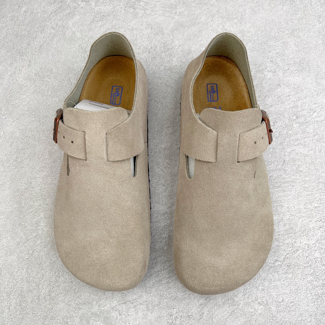 图片[2]-＃DG纯原福利 Birkenstock London 系列勃肯皮革绒面双扣时尚休闲平底鞋 牛皮绒面革质地柔软 搭配可调节鞋扣提升穿着舒适度 人体工学设计分散脚部压力 保护脚踝 软木乳胶鞋床具有一定的收缩性 长时间穿着后能贴合脚型 EVA鞋底回弹性和抗张性力高 具有良好的防震、缓冲性 四季皆宜 柔软的鞋床采用额外的泡沫缓冲层 提供额外的舒适感和全天支撑 全网独家首发 源于德国的严谨工艺 牛巴戎面 中层松木 EVA 三层组合大底 优质牛皮面料五金扣 出口订单 尺码：36 37 39 40-选品中心