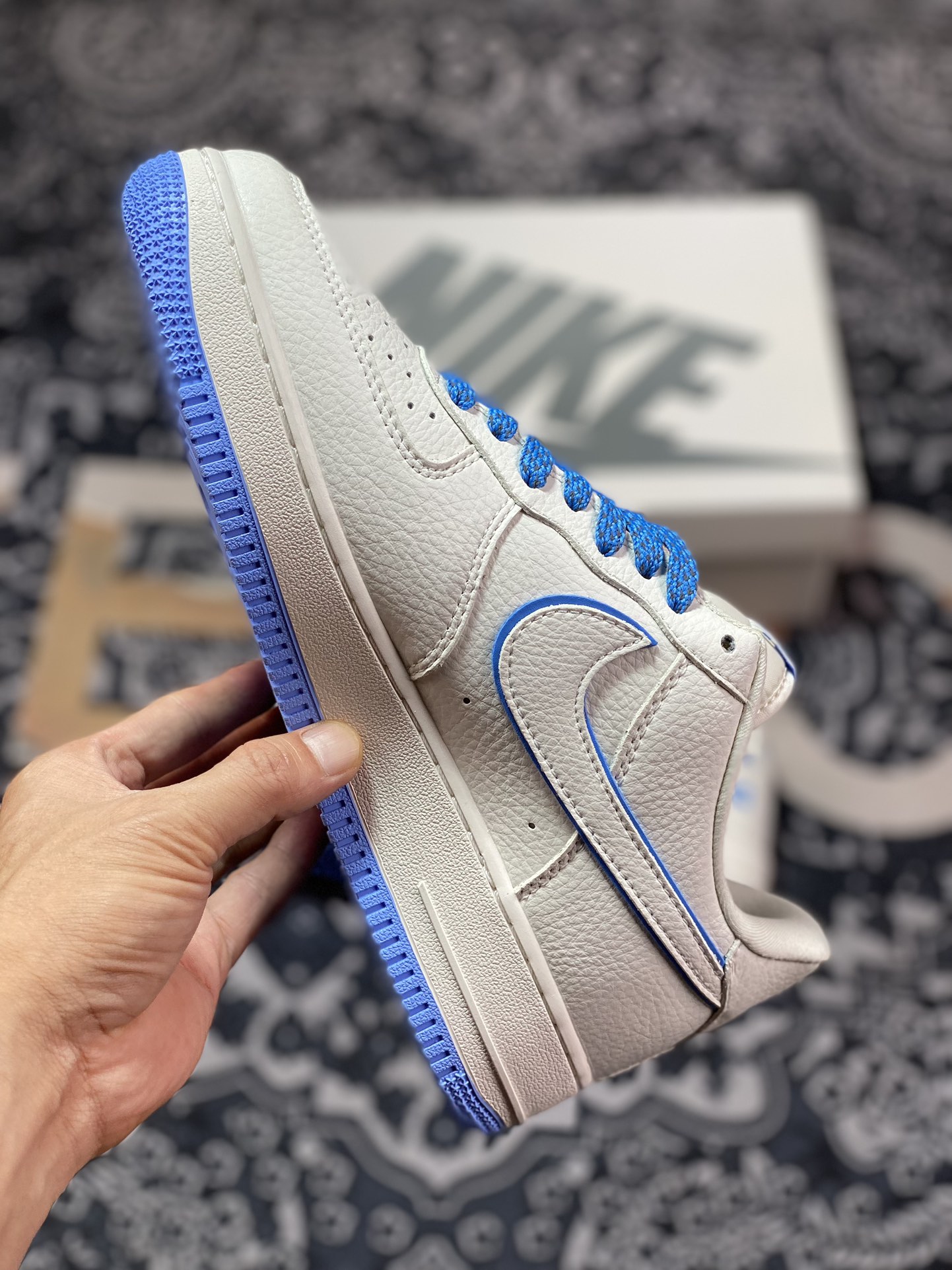 Sup x Air Force 1 Low joint beige blue AE1686-111