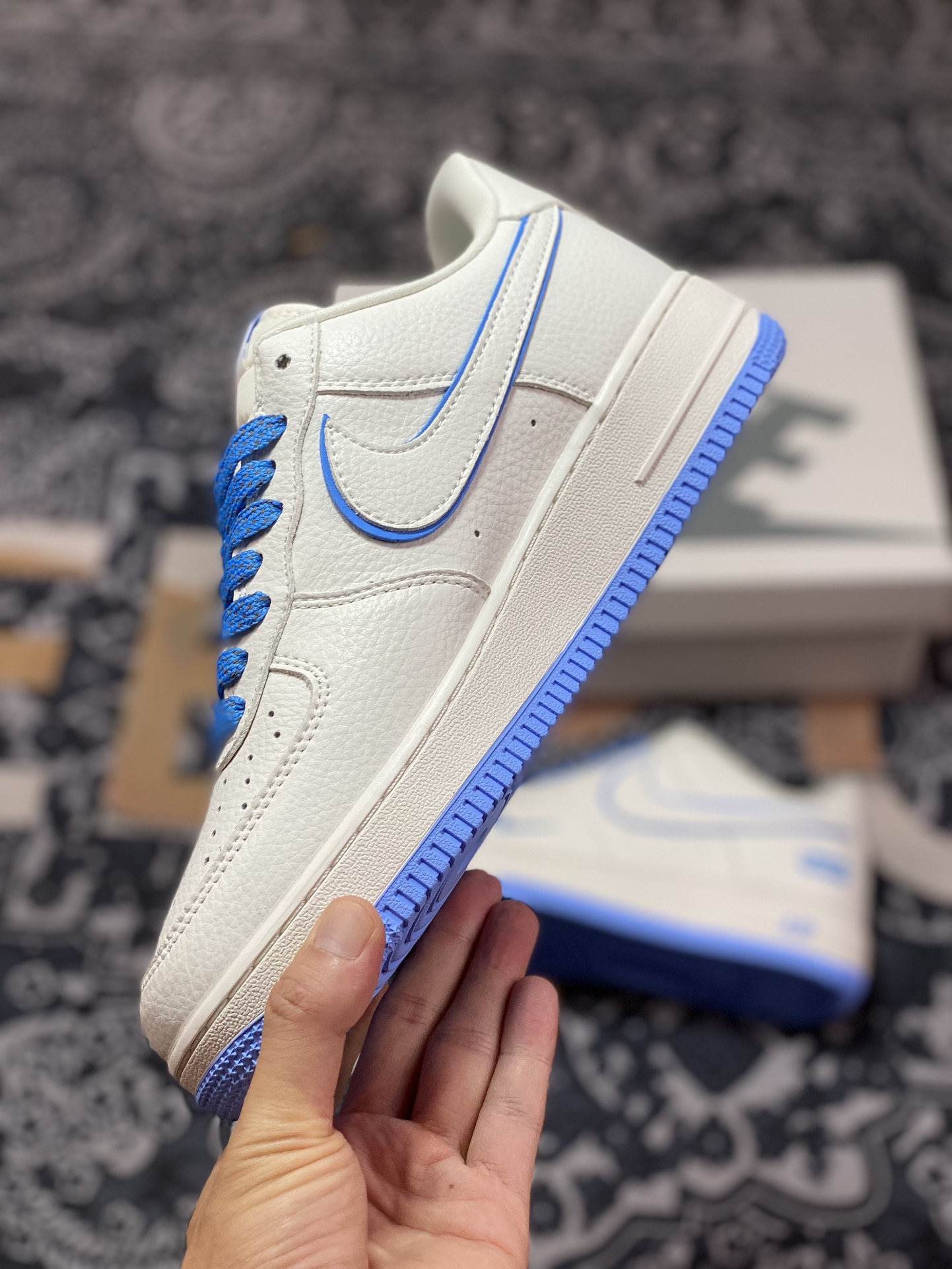 Sup x Air Force 1 Low joint beige blue AE1686-111