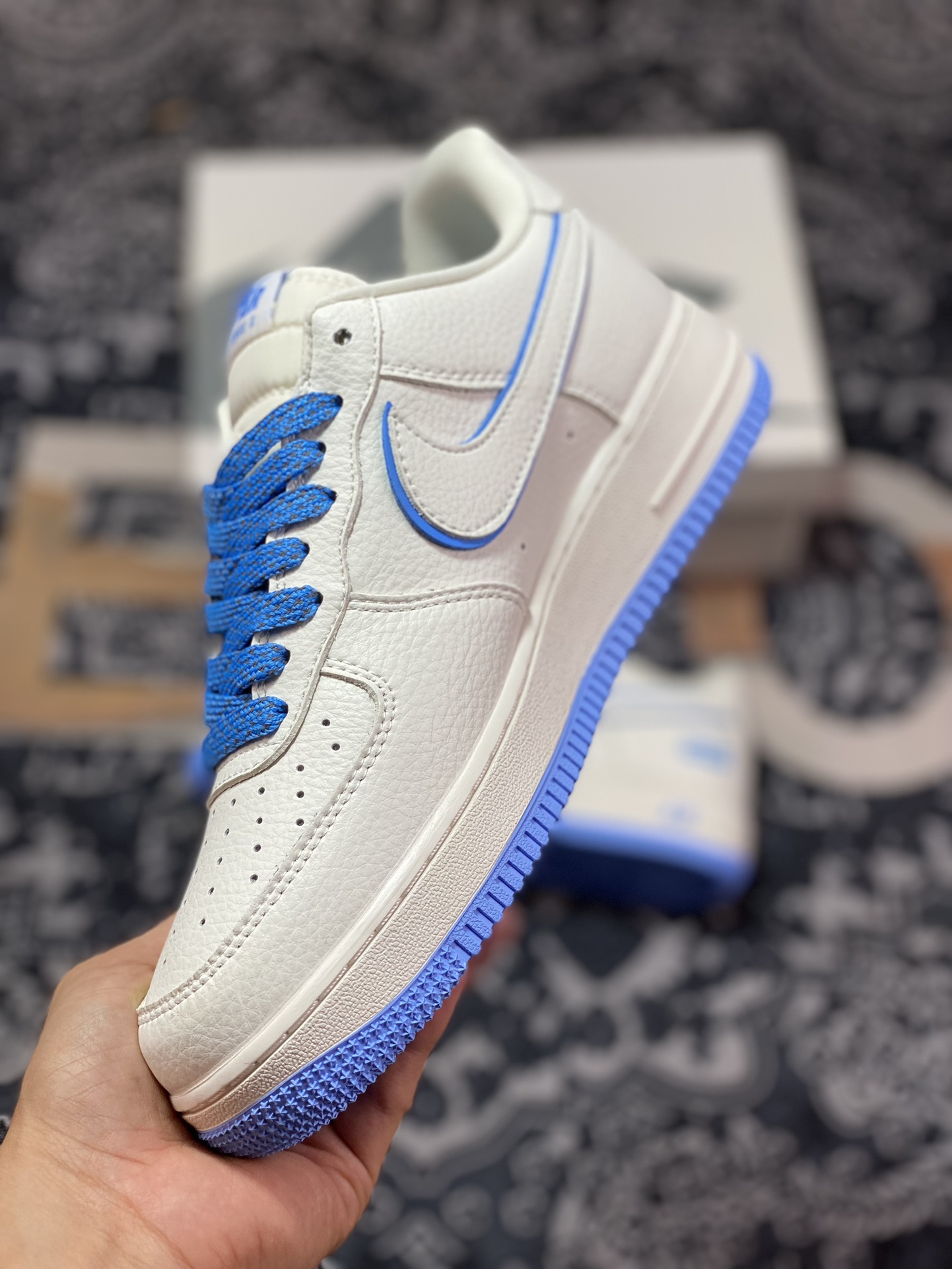 Sup x Air Force 1 Low joint beige blue AE1686-111