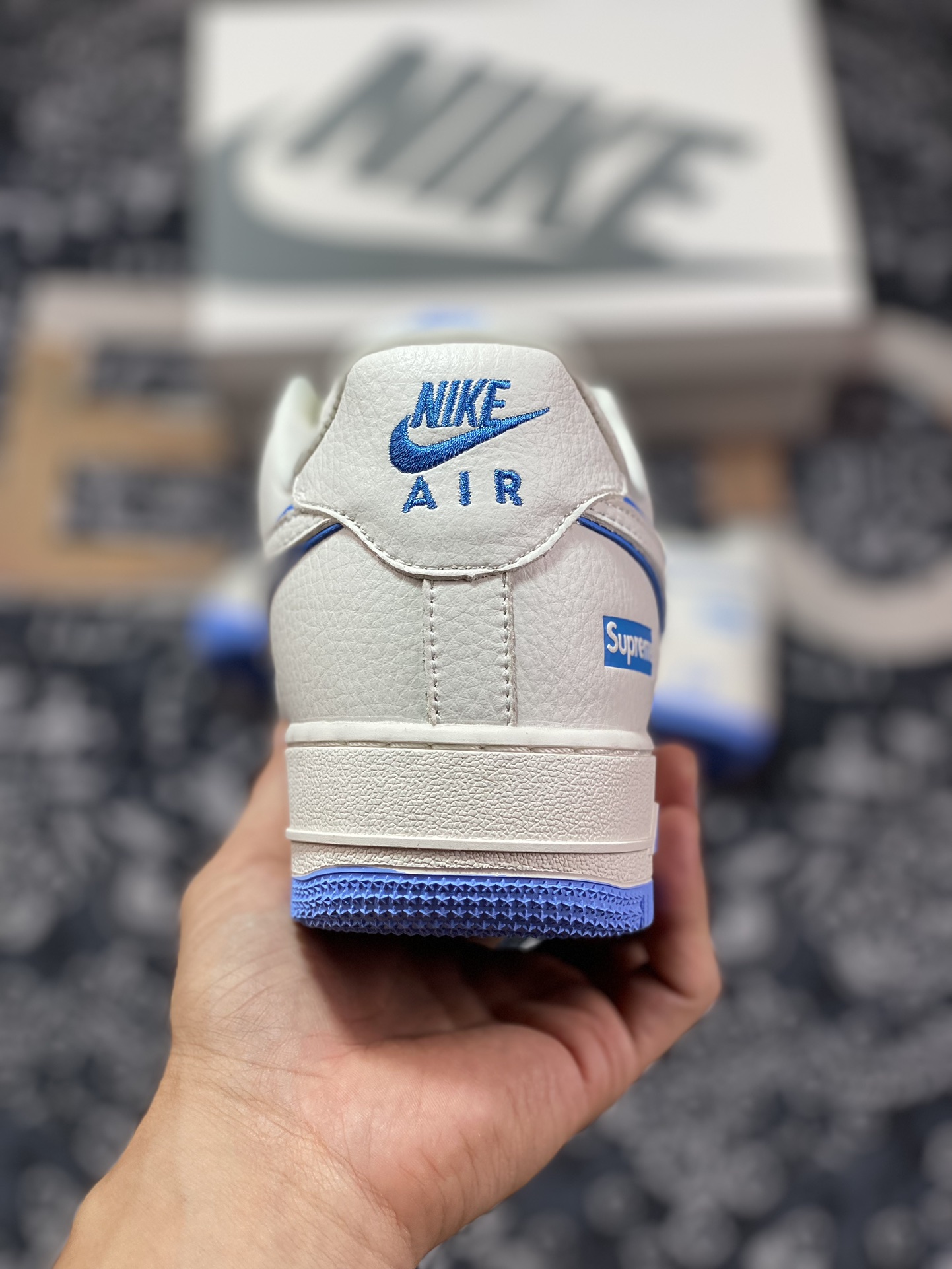 Sup x Air Force 1 Low joint beige blue AE1686-111