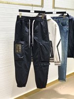 Louis Vuitton Clothing Pants & Trousers Embroidery Fall Collection Fashion Casual