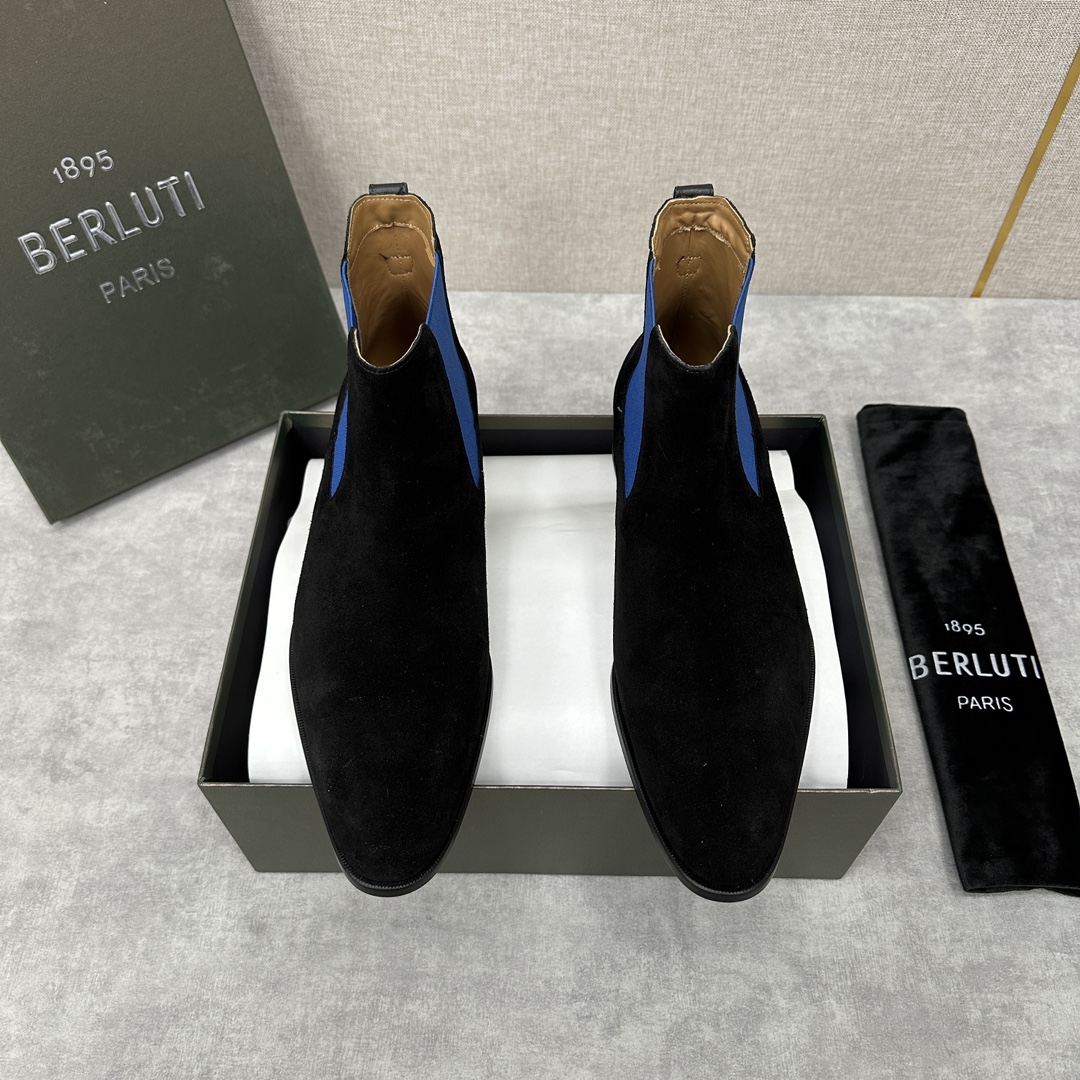 Berlut*布鲁提新品切尔西皮靴固