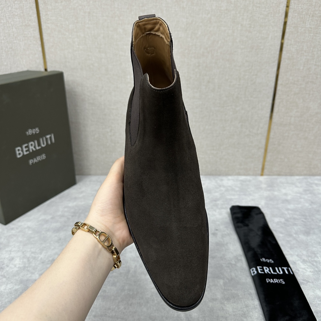 Berlut*布鲁提新品切尔西皮靴固