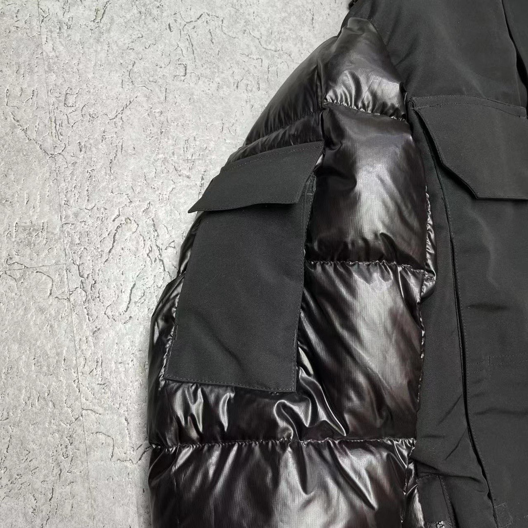 Guangzhou high-end Canada Goose Expedition jacket in 4 colors (black, white, pink, gray). Sustainable design, classic style, sizes XS-XL.-Big cat