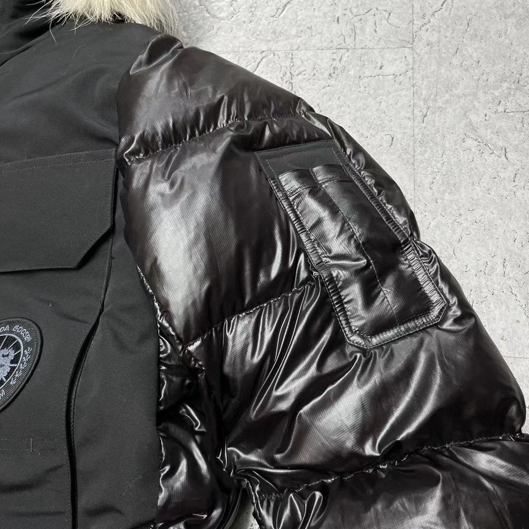 Guangzhou high-end Canada Goose Expedition jacket in 4 colors (black, white, pink, gray). Sustainable design, classic style, sizes XS-XL.-Big cat