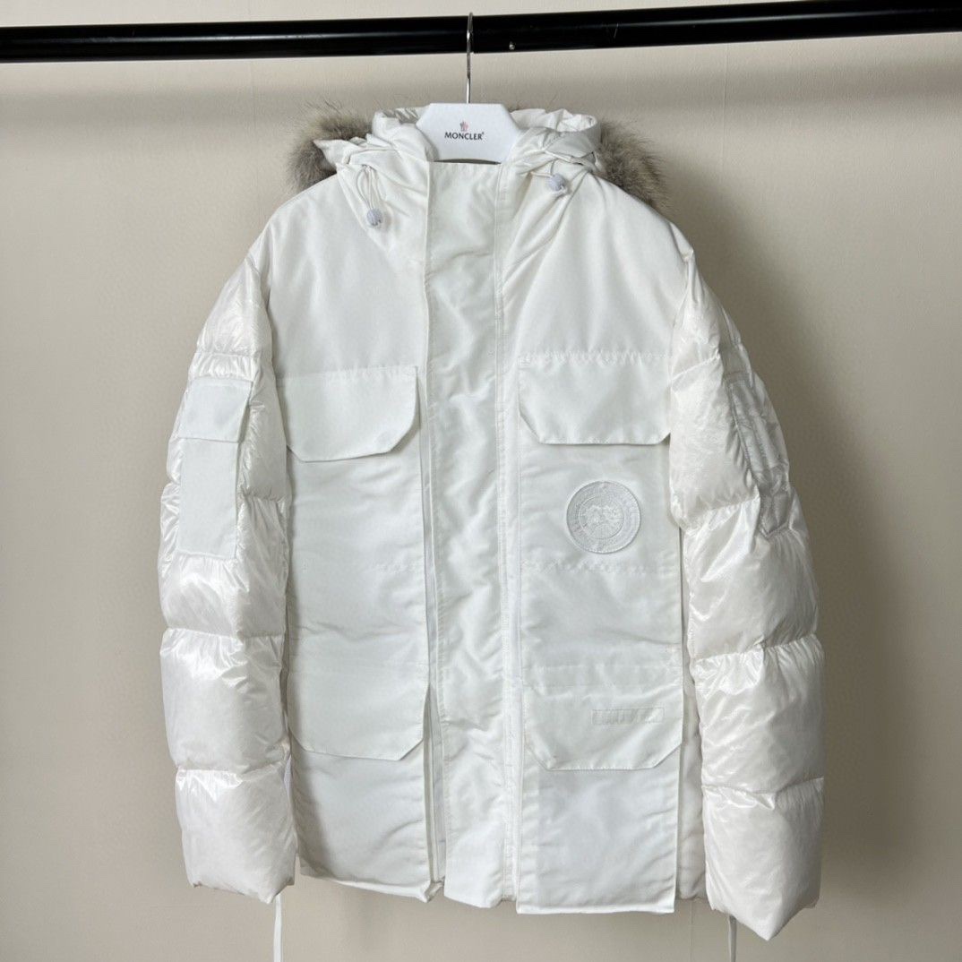 Guangzhou high-end Canada Goose Expedition jacket in 4 colors: black, white, pink, gray. Sizes: XS-XL. Sustainable design, classic style, keeps warm.-Big cat