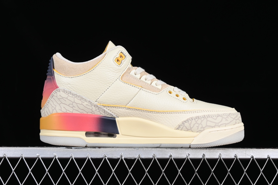 💰190真标💰280公司级💰380纯原
J.Balvin x Air Jordan 3 Retro AJ3 乔3彩虹渐变 FN0344-901
#鞋身以米白色皮革覆盖,搭配经典的灰白色爆裂纹设计。中底与后跟部分均带有"彩虹渐变"效果,后跟分别以元年Nike AIR以及笑脸Logo呈现,彰显联名身份。
尺码:36 36.5 37.5 38 38.5 39 40 40.5 41 42 42.5 43 44 44.5 45 46 99D4