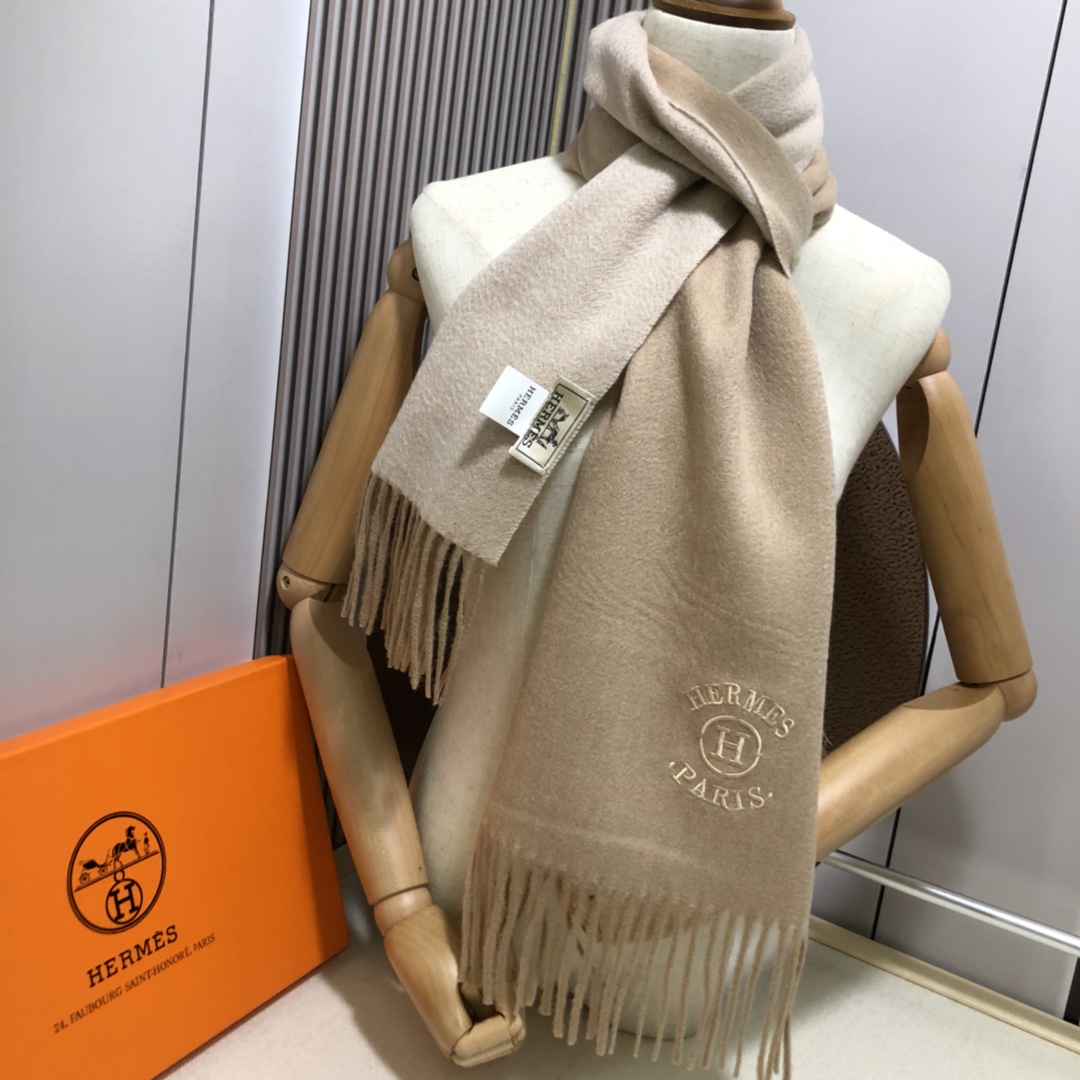Hermes爱马仕经典双面男女通用围巾