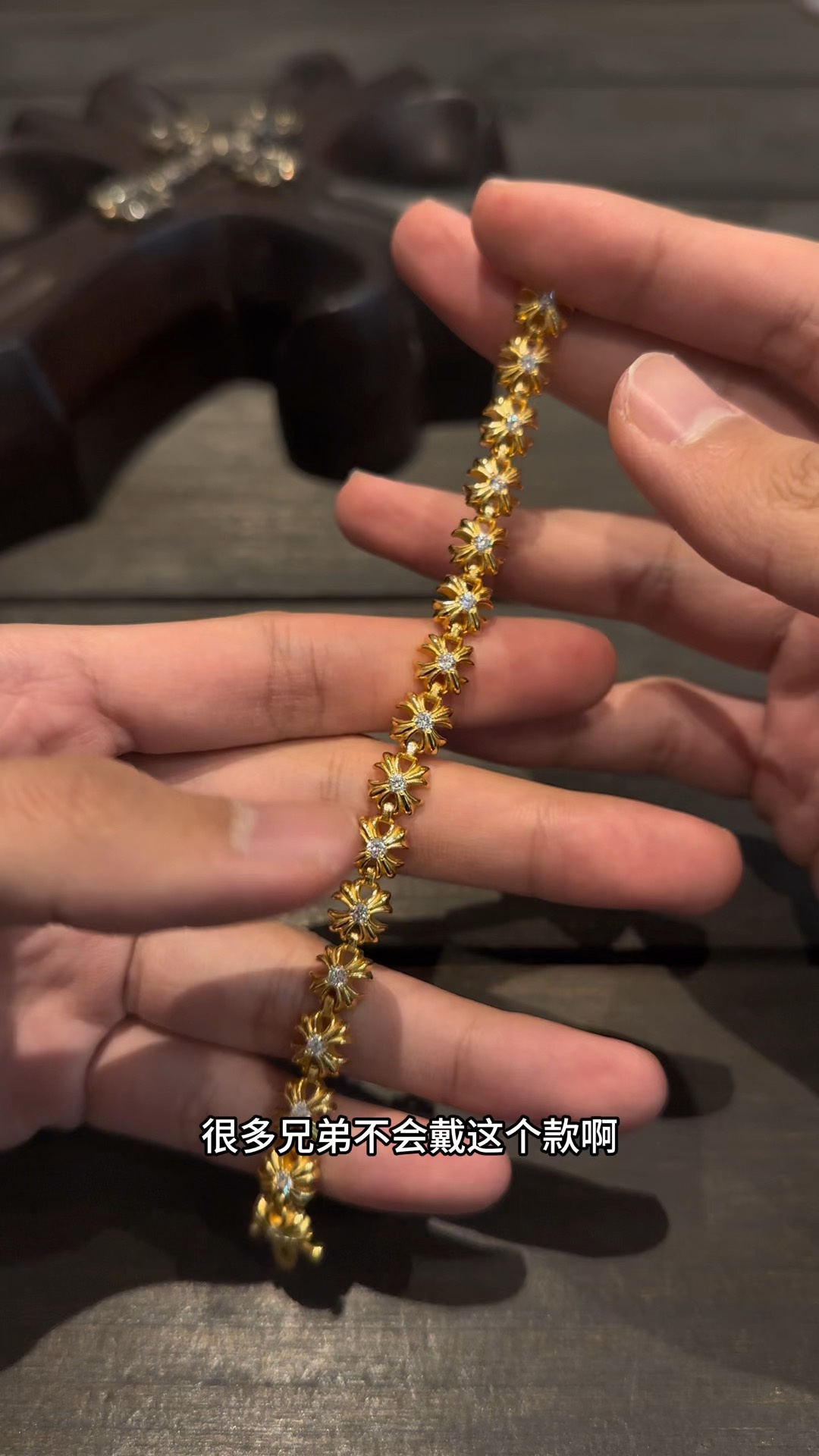 Custom Gold-Plated Diamond Setting, Bracelet Bangle