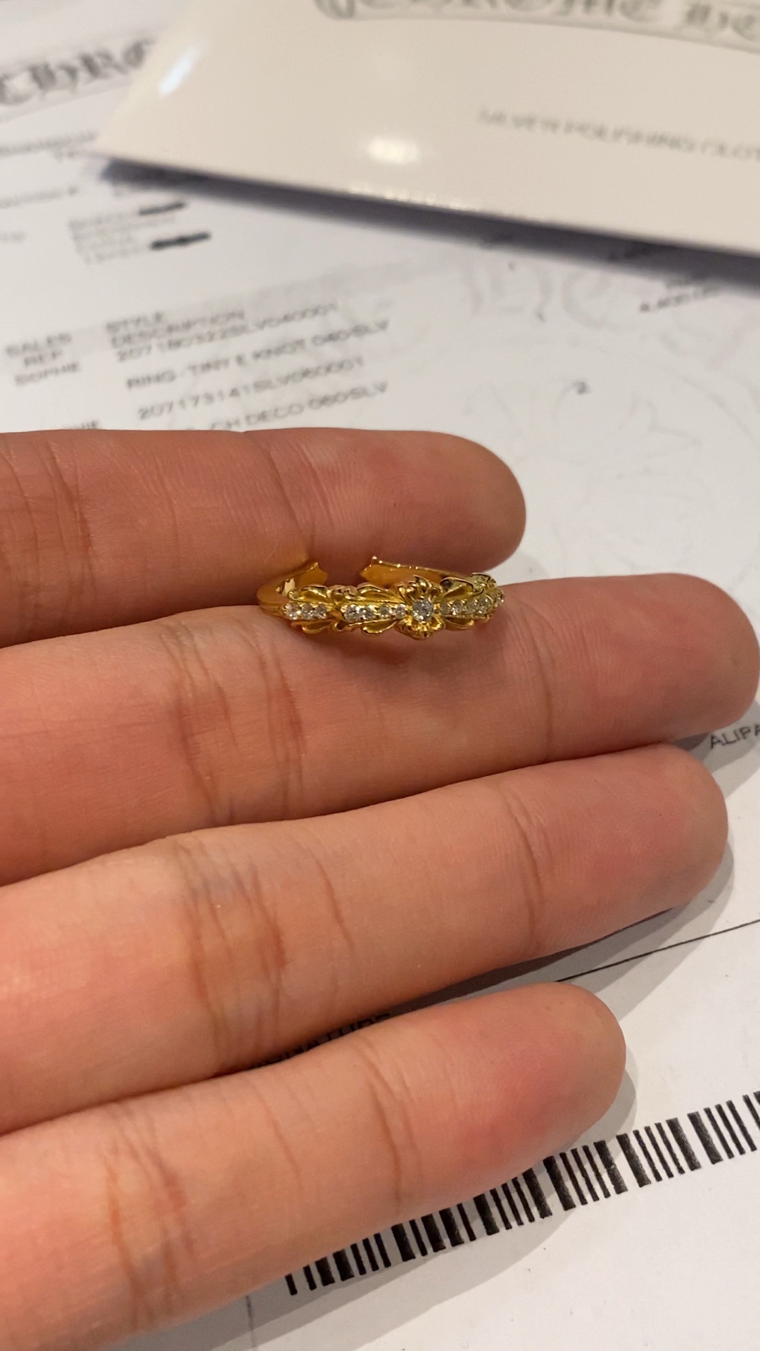 Ring, Gold-Plated Diamond Custom, Custom 22k Solid Gold