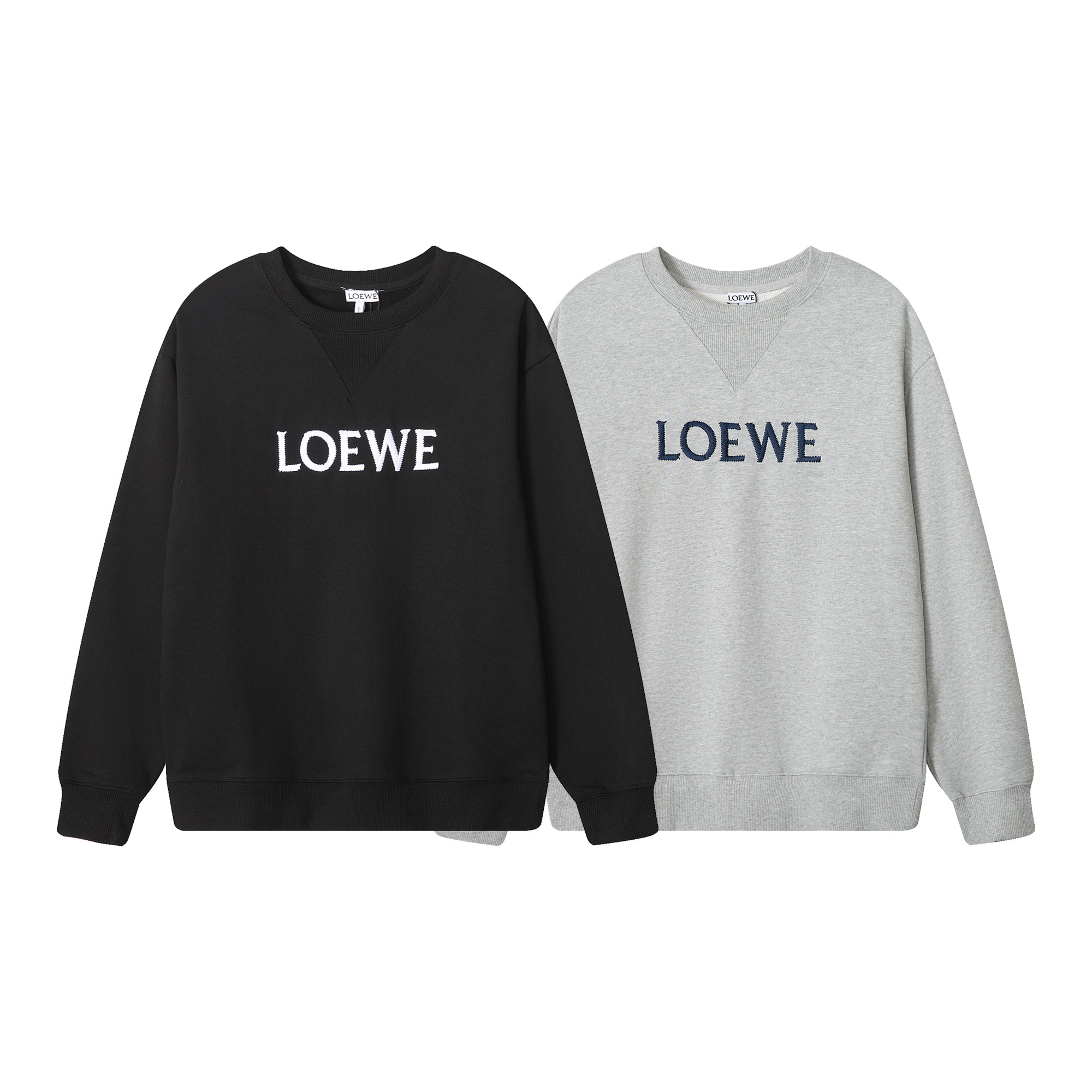 🅿️140 高端定制，最高品质版本Loewe*家刺绣logo圆领卫衣，采用独家定制480g原版1:1双股双纱纯棉面料，定织定染同缸无色差罗纹，定制1:1辅料，三标齐全，Oversize宽松版型，做工精细高弹不变形，男女同款，区别市场版本…