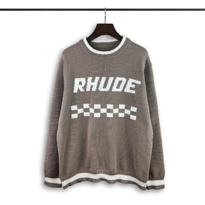 Rhude Clothing Sweatshirts Khaki White