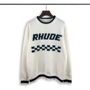 Rhude Clothing Sweatshirts Khaki White