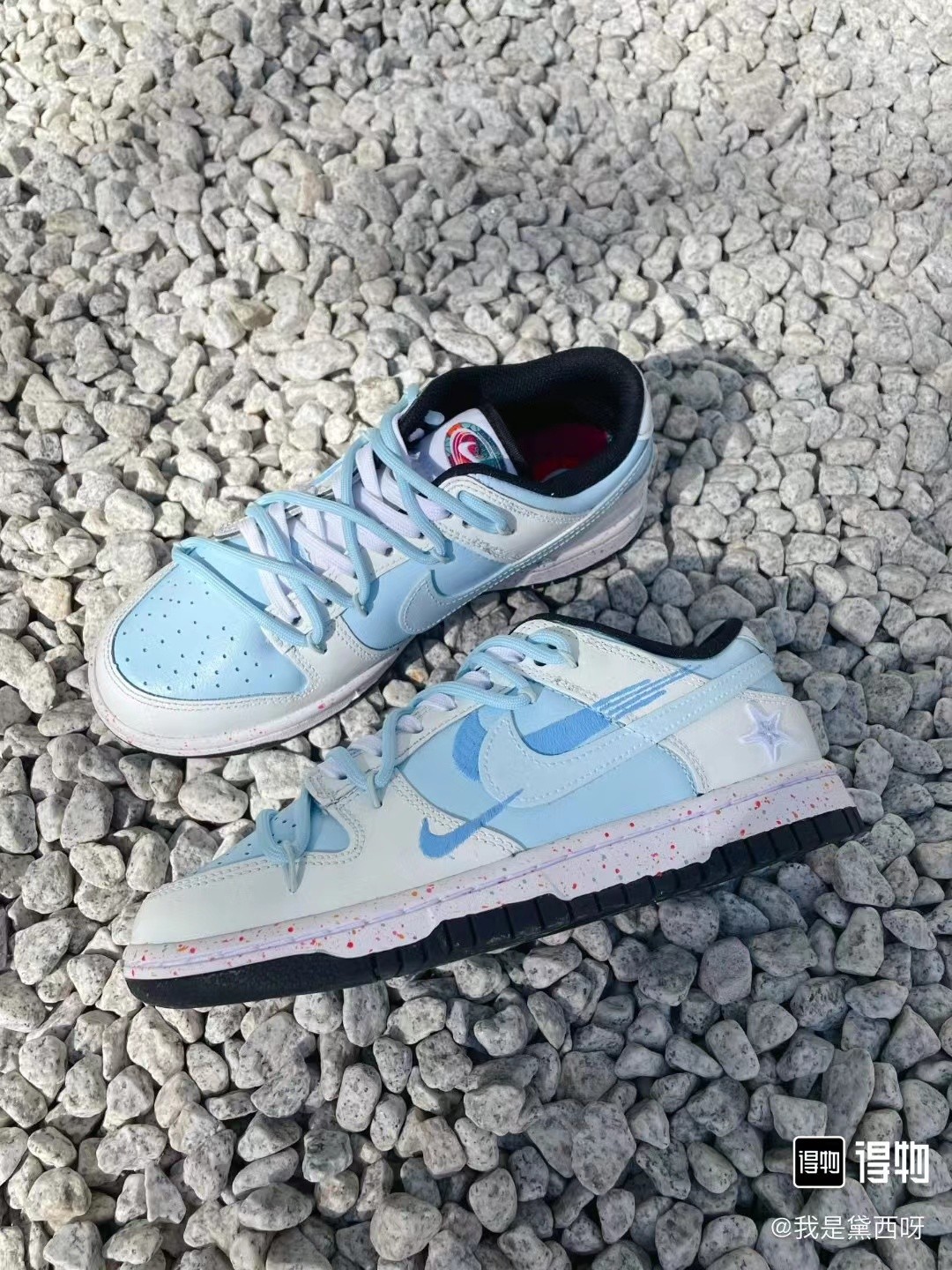 ?正品定制 Nike Dunk Low Multi-Color 夏日海洋 解构绑带 低帮板鞋 蓝白配色?