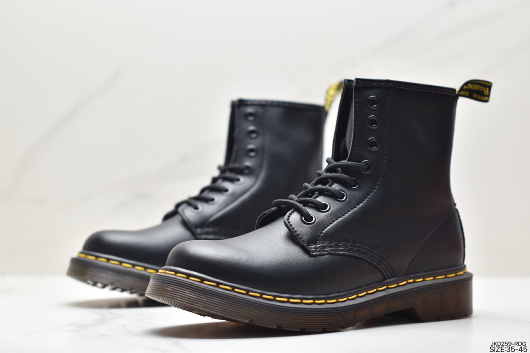 Couple's Dr Martens leather boots high top sneakers