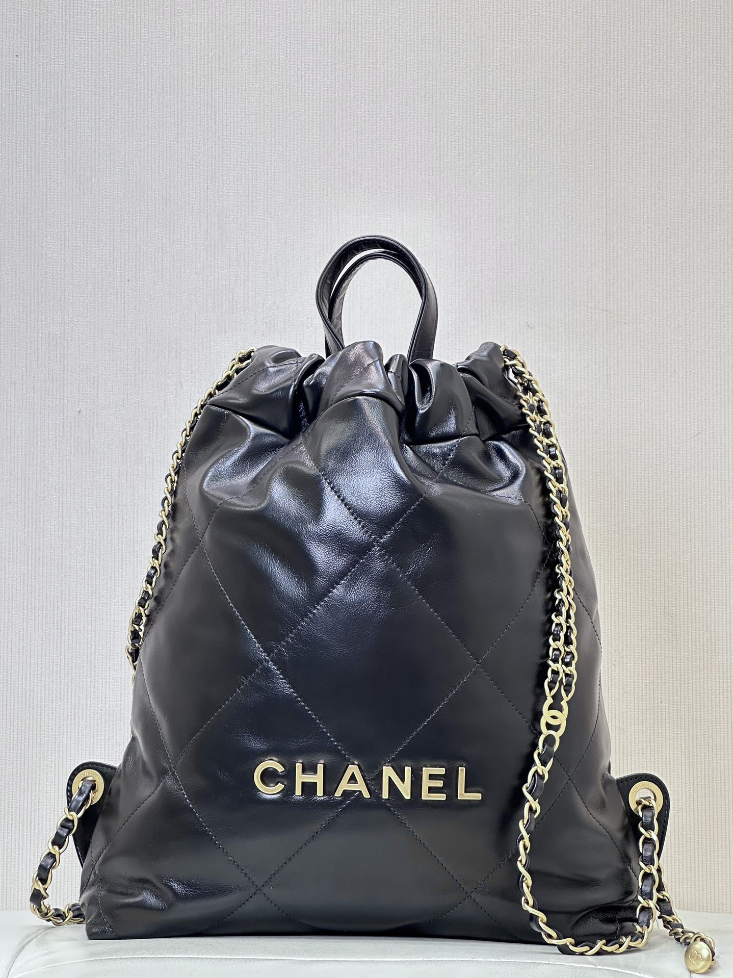 CHANEL Très grande capacité logo vieilli cuir d'origine matelassé sac de l'année sac shopping cuir de vachette importé