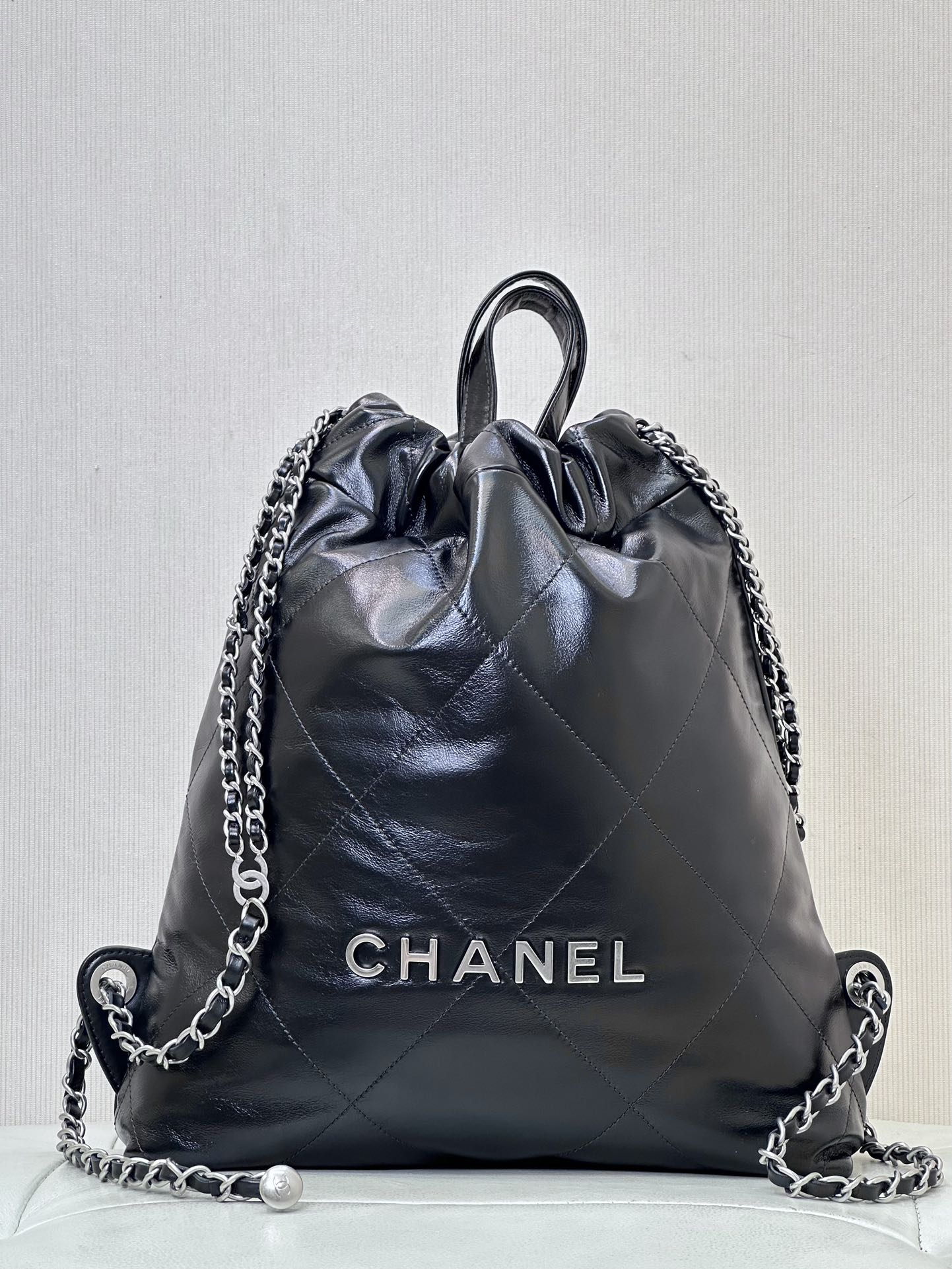 CHANEL Très grande capacité logo vieilli cuir d'origine matelassé sac de l'année sac shopping cuir de vachette importé