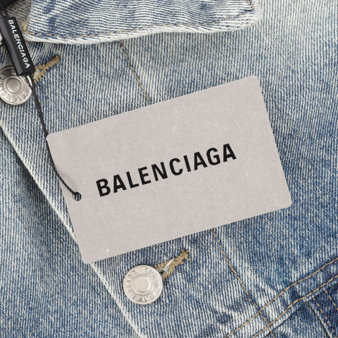 Balenciaga/巴黎世家 喷墨印花水洗仔外套