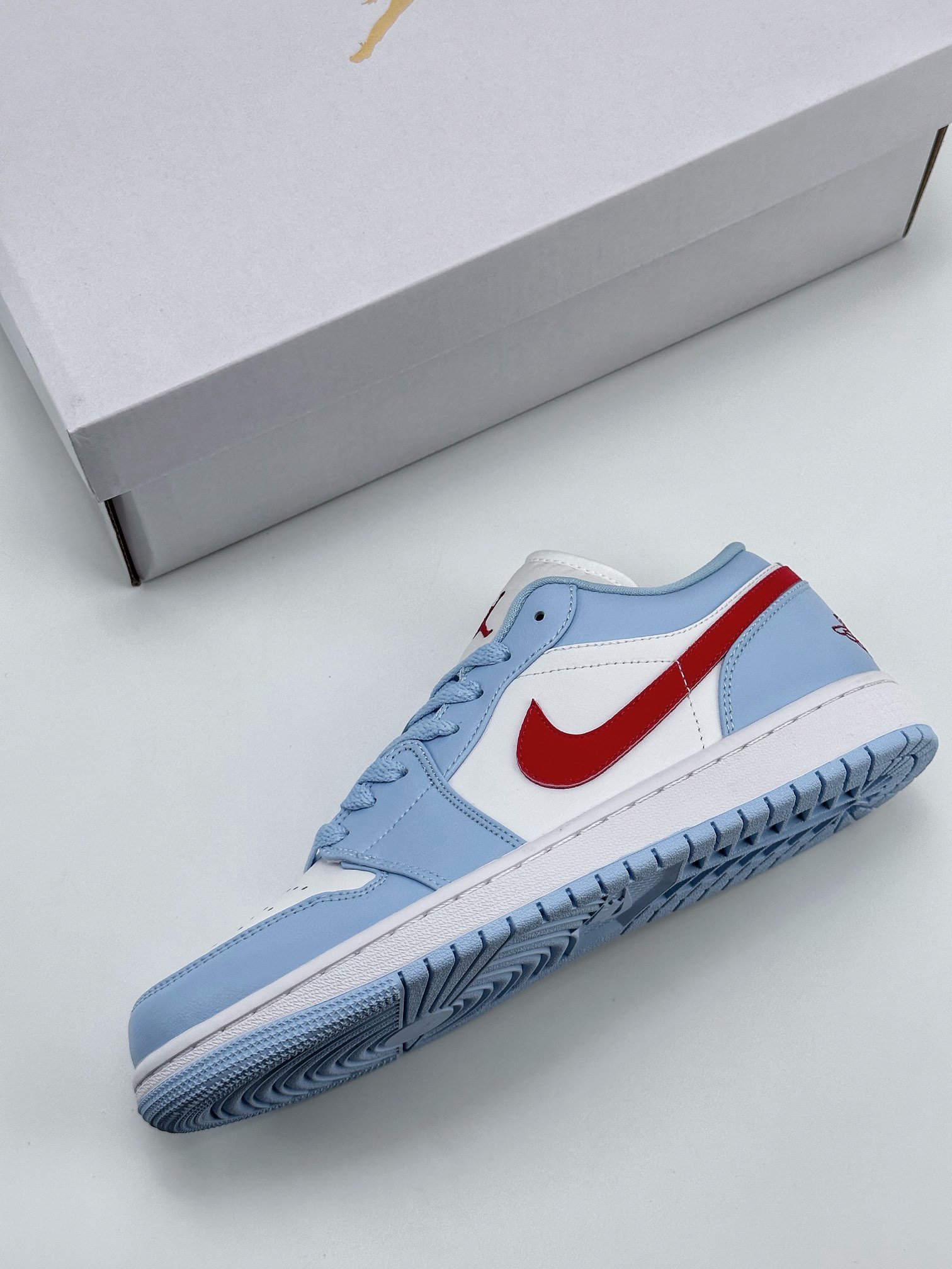 Air Jordan 1 Low Blue Grey Dune Red 白蓝红 DC0774-164