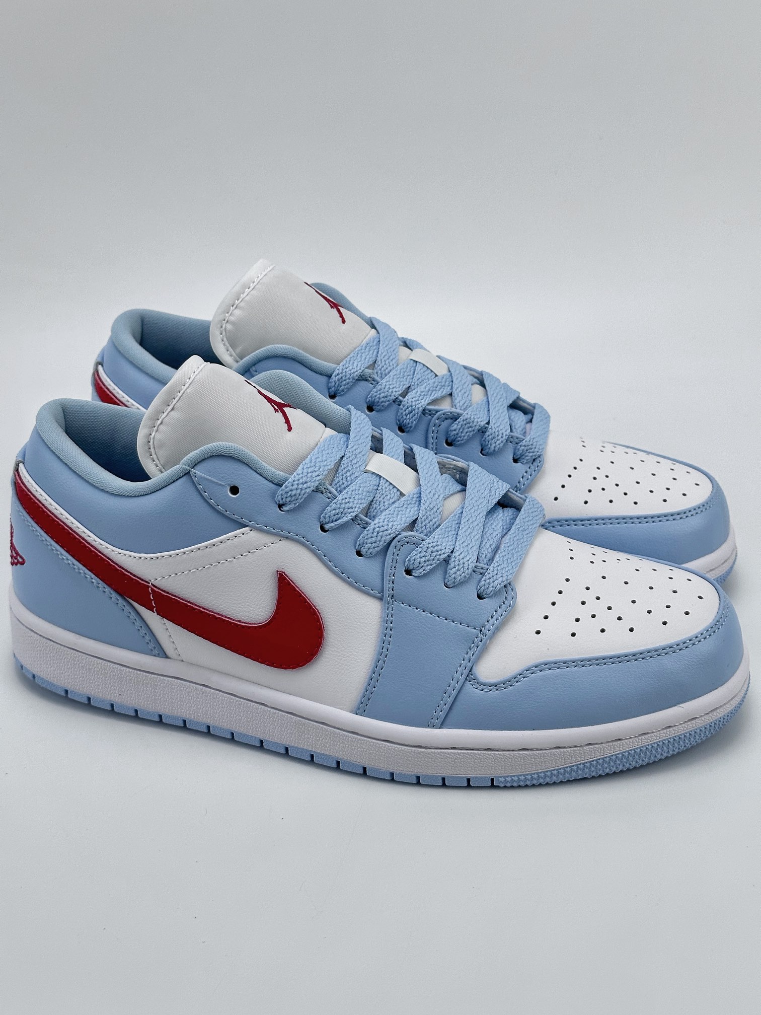 Air Jordan 1 Low Blue Grey Dune Red 白蓝红 DC0774-164