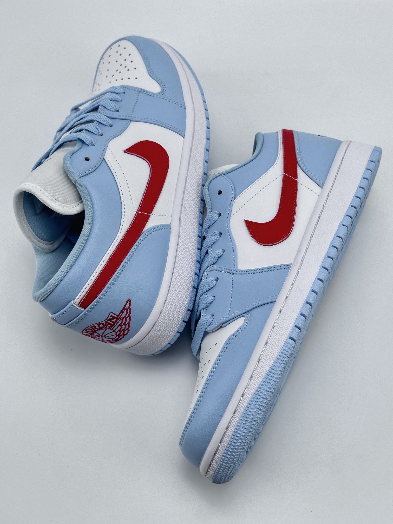 Air Jordan 1 Low Blue Grey Dune Red 白蓝红 DC0774-164