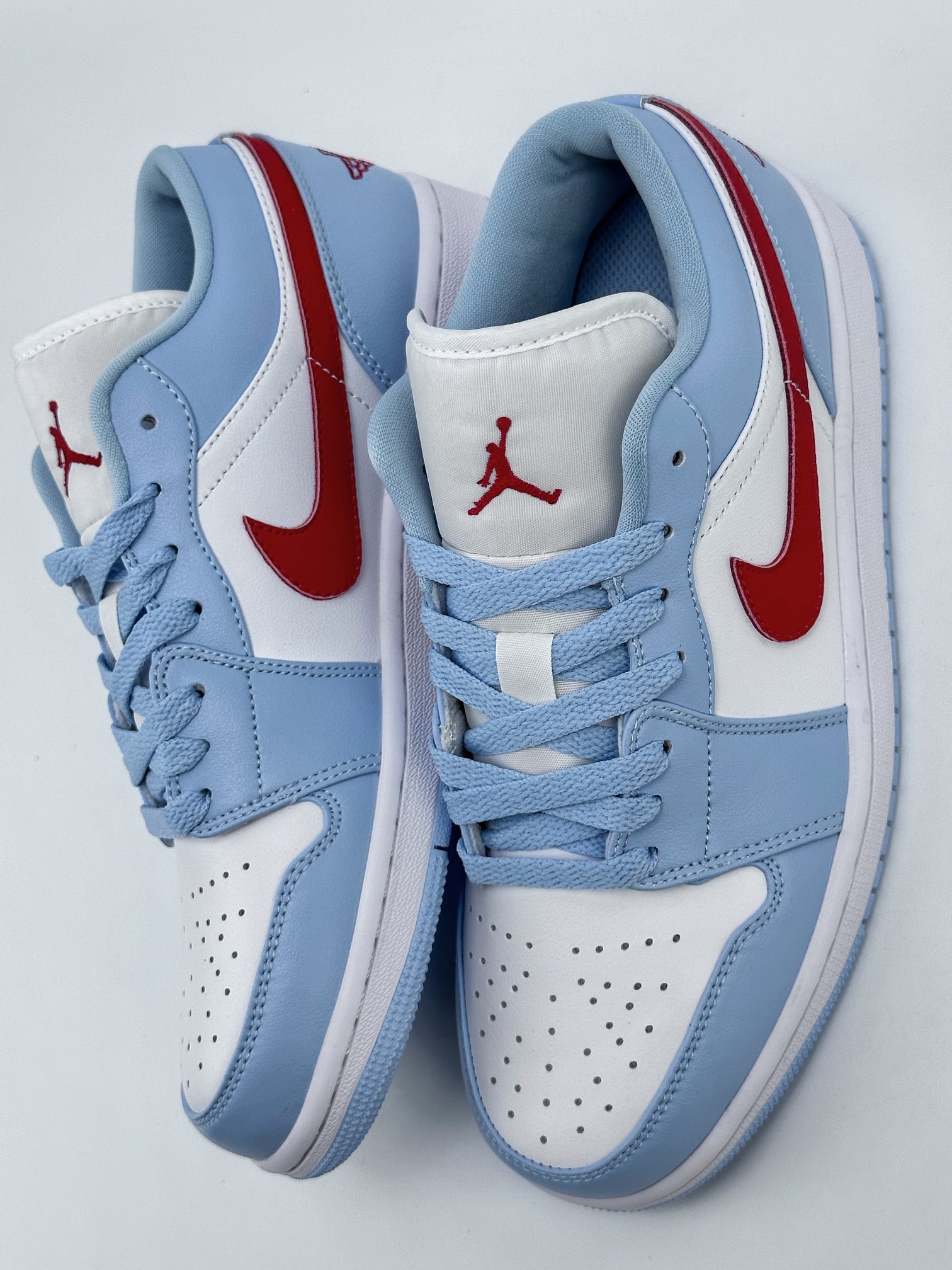 Air Jordan 1 Low Blue Grey Dune Red 白蓝红 DC0774-164