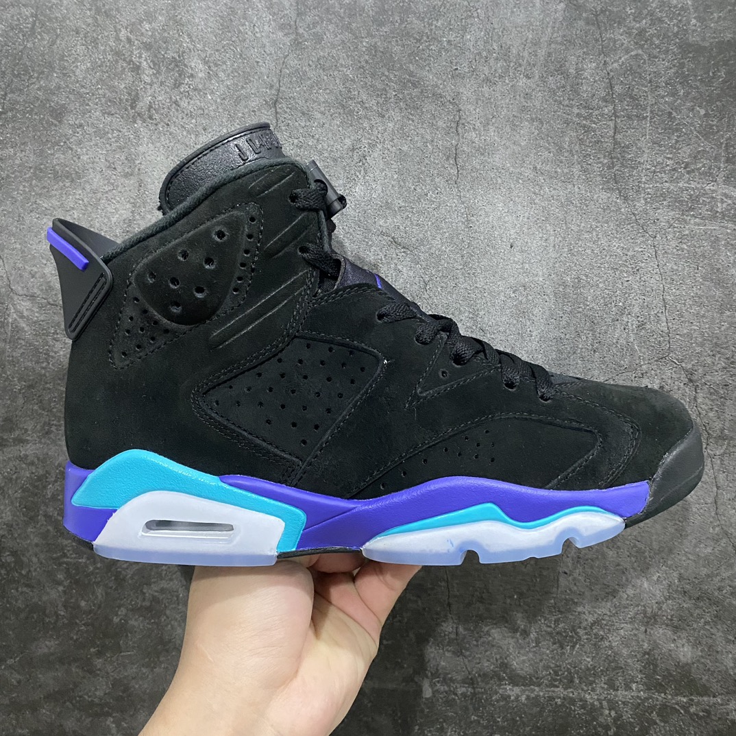 [Dongguan-made cut-out version] Air Jordan 6 ”Aqua” AJ6 Qiao 6 black purple CT8529-004