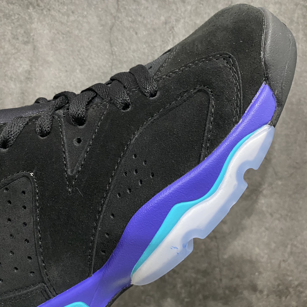 [Dongguan-made cut-out version] Air Jordan 6 ”Aqua” AJ6 Qiao 6 black purple CT8529-004