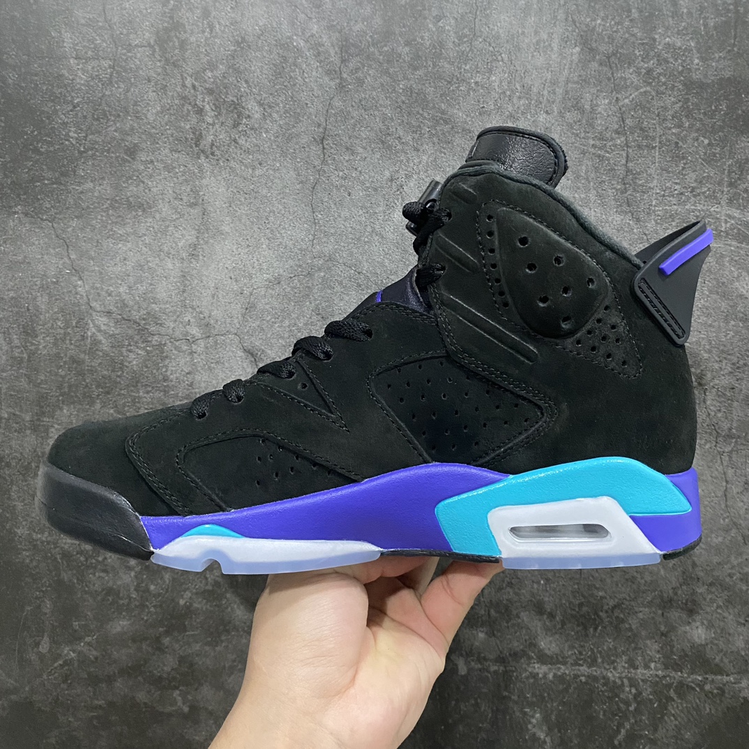 [Dongguan-made cut-out version] Air Jordan 6 ”Aqua” AJ6 Qiao 6 black purple CT8529-004