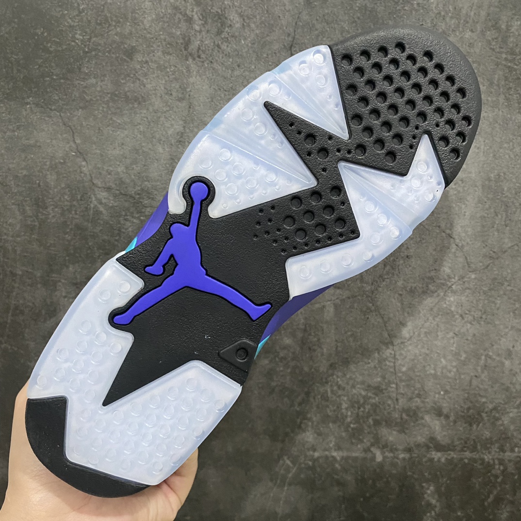 [Dongguan-made cut-out version] Air Jordan 6 ”Aqua” AJ6 Qiao 6 black purple CT8529-004