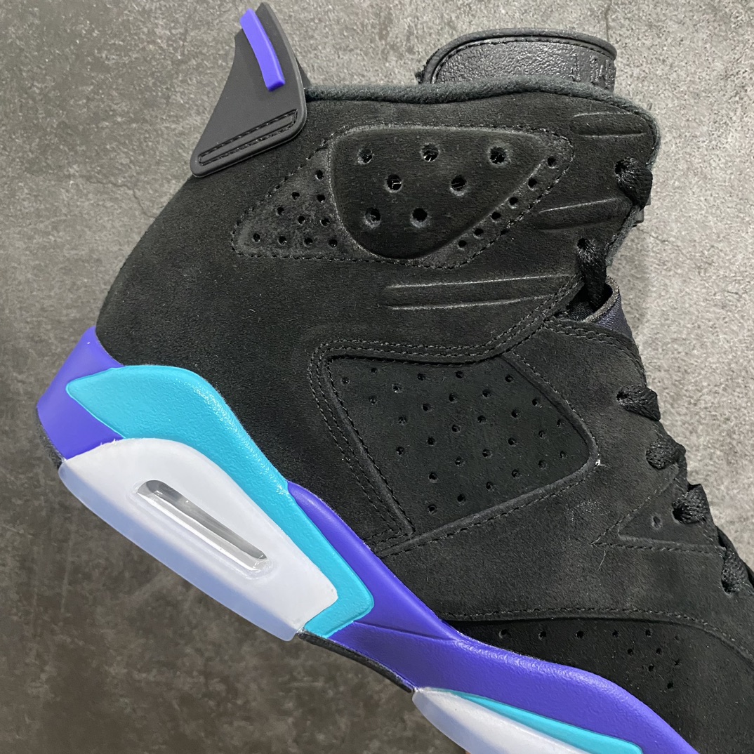 [Dongguan-made cut-out version] Air Jordan 6 ”Aqua” AJ6 Qiao 6 black purple CT8529-004