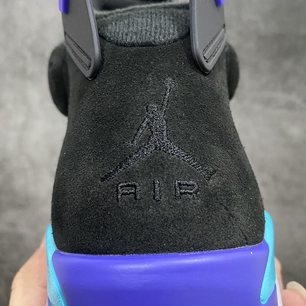 图片[5]-【莞产裁片版】Air Jordan 6 \”Aqua\” AJ6 乔6黑紫 CT8529-004n莞产渠道大厂出品 顶级品质n原楦原纸板开发 采购原厂皮料原厂定型 后跟完美小蛮腰效果到手可放心比对发售原鞋 上脚百分百充当正品驾驭真正原装公司级完美鞋型 一切细节实拍所见所得！n纸板中底 完美版型 一应俱全 外贸专供 发国外寄售可稳妥充正操作n配色以黑色，明亮的蓝色和湖水绿为配色方案，鞋款与2010年的样品相似，黑色磨砂鞋面与蓝色和湖水绿装扮中底，最后以半透明水晶外底。该版本将提供家庭尺寸和特殊包装鞋盒。 尺码：40.5 41 42 42.5 43 44 44.5 45 46 47.5 48.5-莆田鞋批发中心