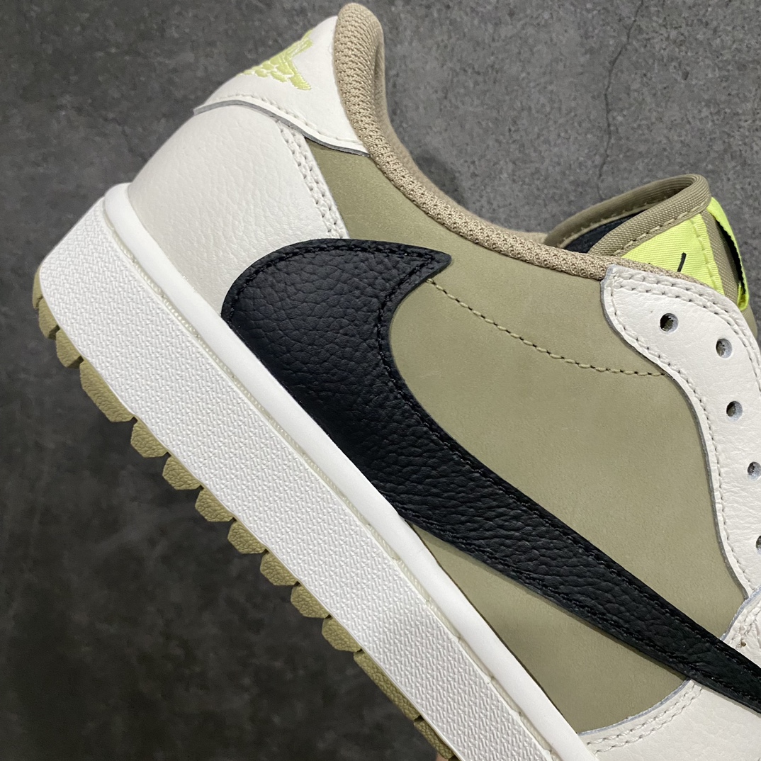 [PK Pure Original] Travis Scott x Air Jordan AJ1 Low Golf ”Olive” TS Joint Inverted Hook Golf Low Top 6.0 FZ3124-200