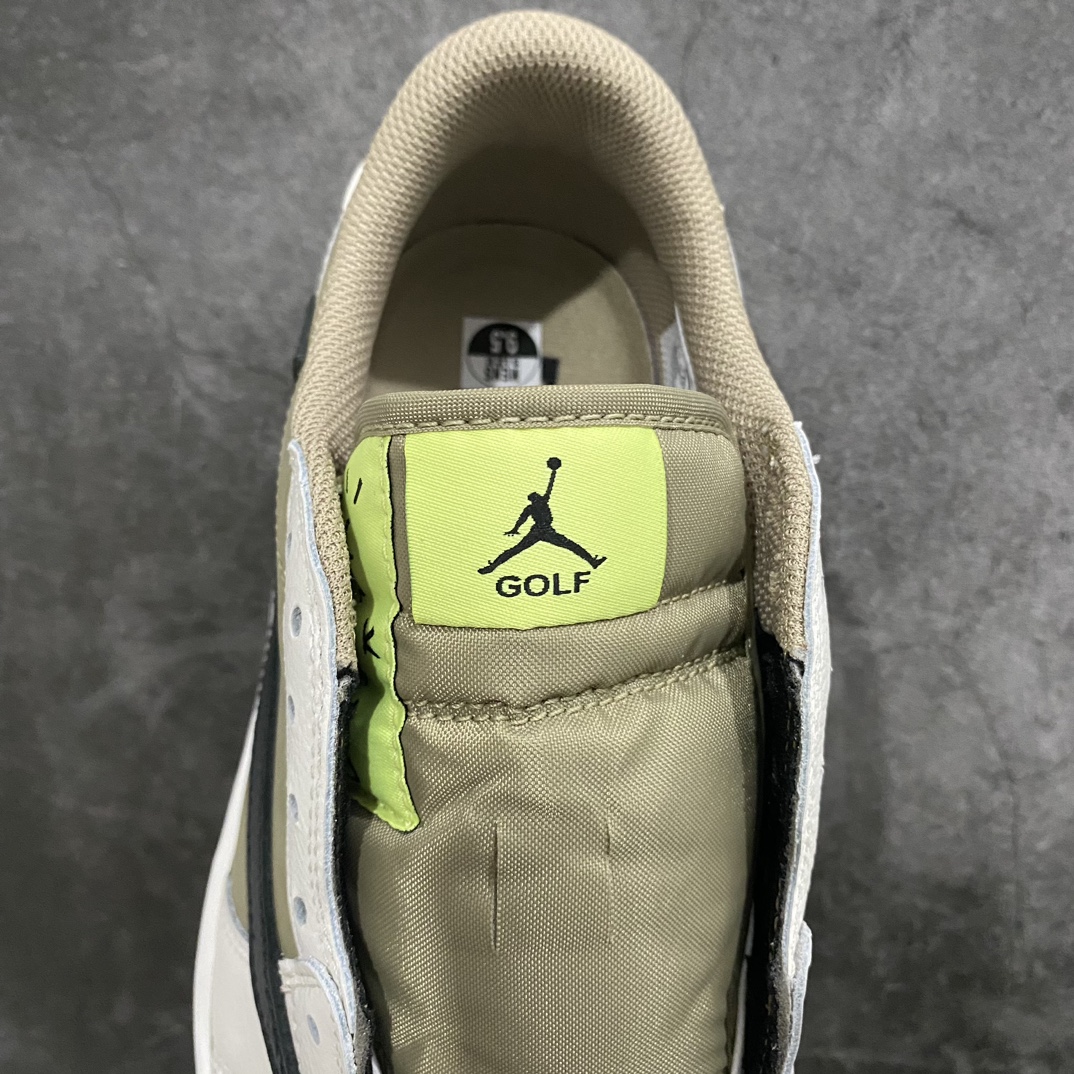 [PK Pure Original] Travis Scott x Air Jordan AJ1 Low Golf ”Olive” TS Joint Inverted Hook Golf Low Top 6.0 FZ3124-200