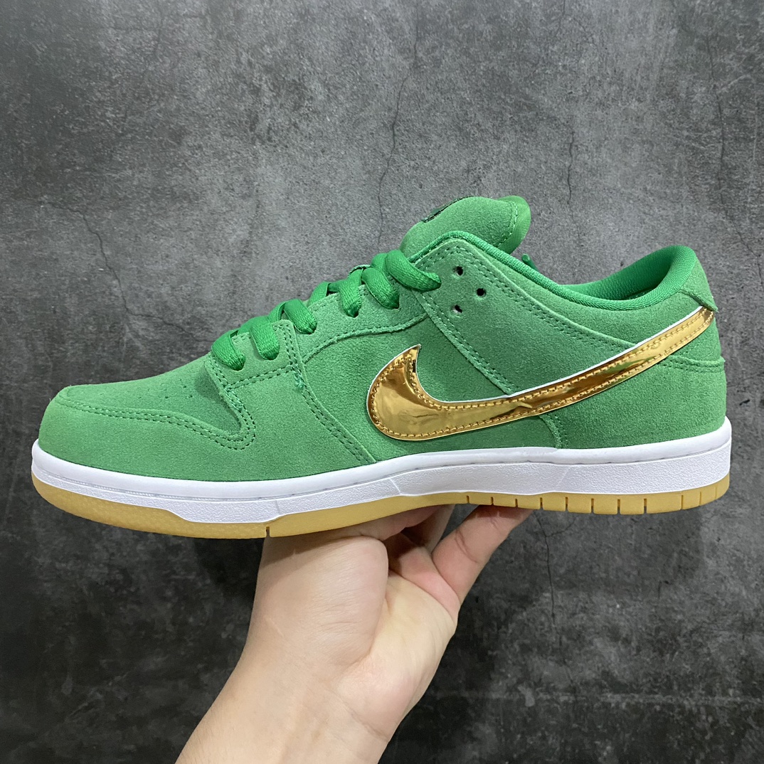 [Top version] NK SB Dunk Low ”Shamrock” four-leaf clover low-top casual sneakers BQ6817-303